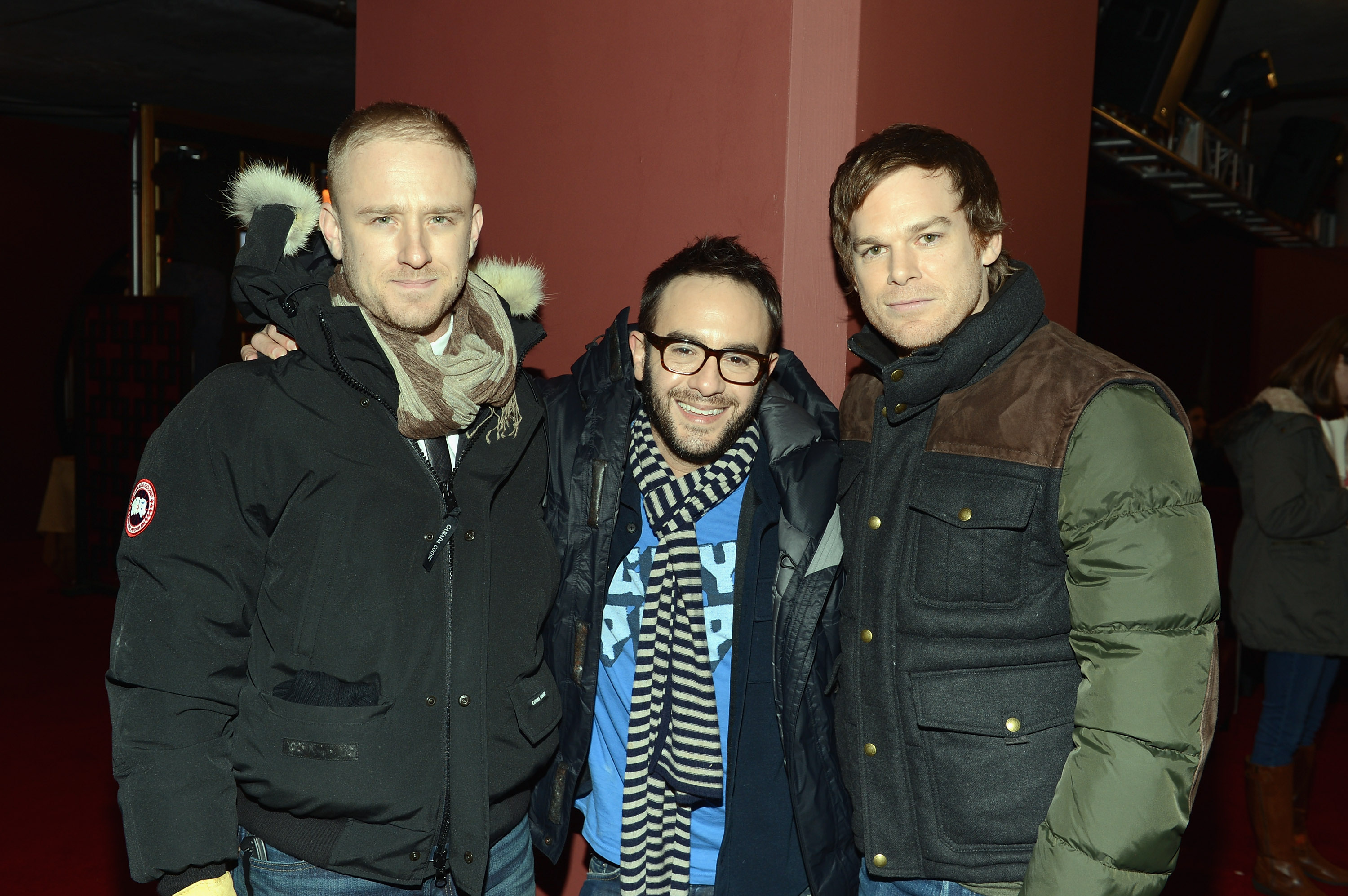 PARK CITY, UT - JANUARY 19: (L-R) Actor Ben Foster, director John Krokidas and actor Michael C. Hall attend the Stella Artois "Kill Your Darlings" press junket on January 19, 2013 in Park City, Utah.  (Photo by Andrew H. Walker/Getty Images for Stella Artois)
