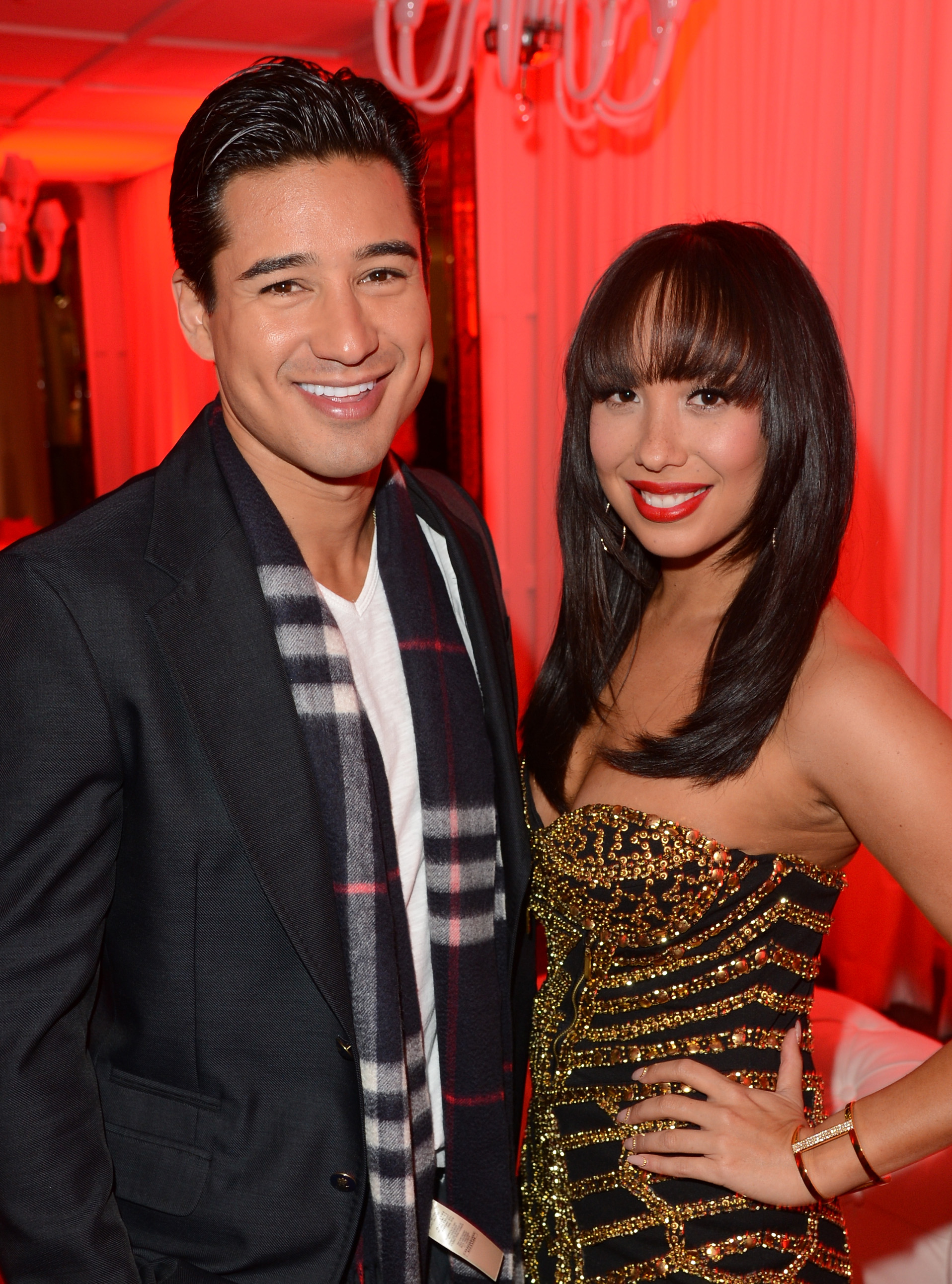 BEVERLY HILLS, CA - FEBRUARY 07:  TV personality Mario Lopez and dancer Cheryl Burke attend Quattro Volte Vodka Preview with Taio Cruz at SLS Hotel on February 7, 2013 in Beverly Hills, California.  (Photo by Jason Merritt/WireImage)