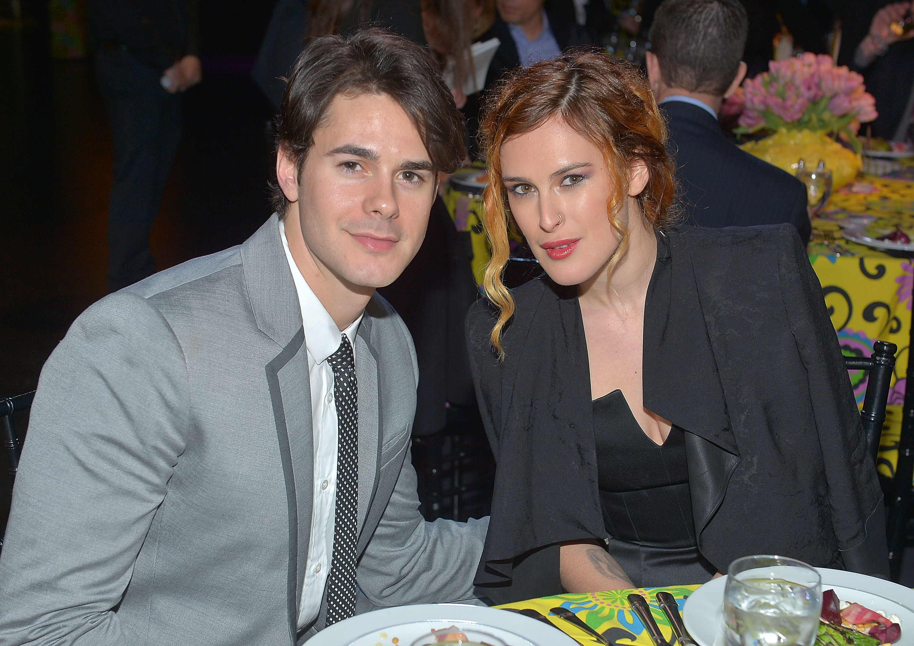 UNIVERSAL CITY, CA - FEBRUARY 09:   Actor Jayson Blair (L) and actress Rumor Willis attend the Family Equality Council LA Awards Dinner at The Globe Theatre at Universal Studios on February 9, 2013 in Universal City, California.  (Photo by Charley Gallay/WireImage)