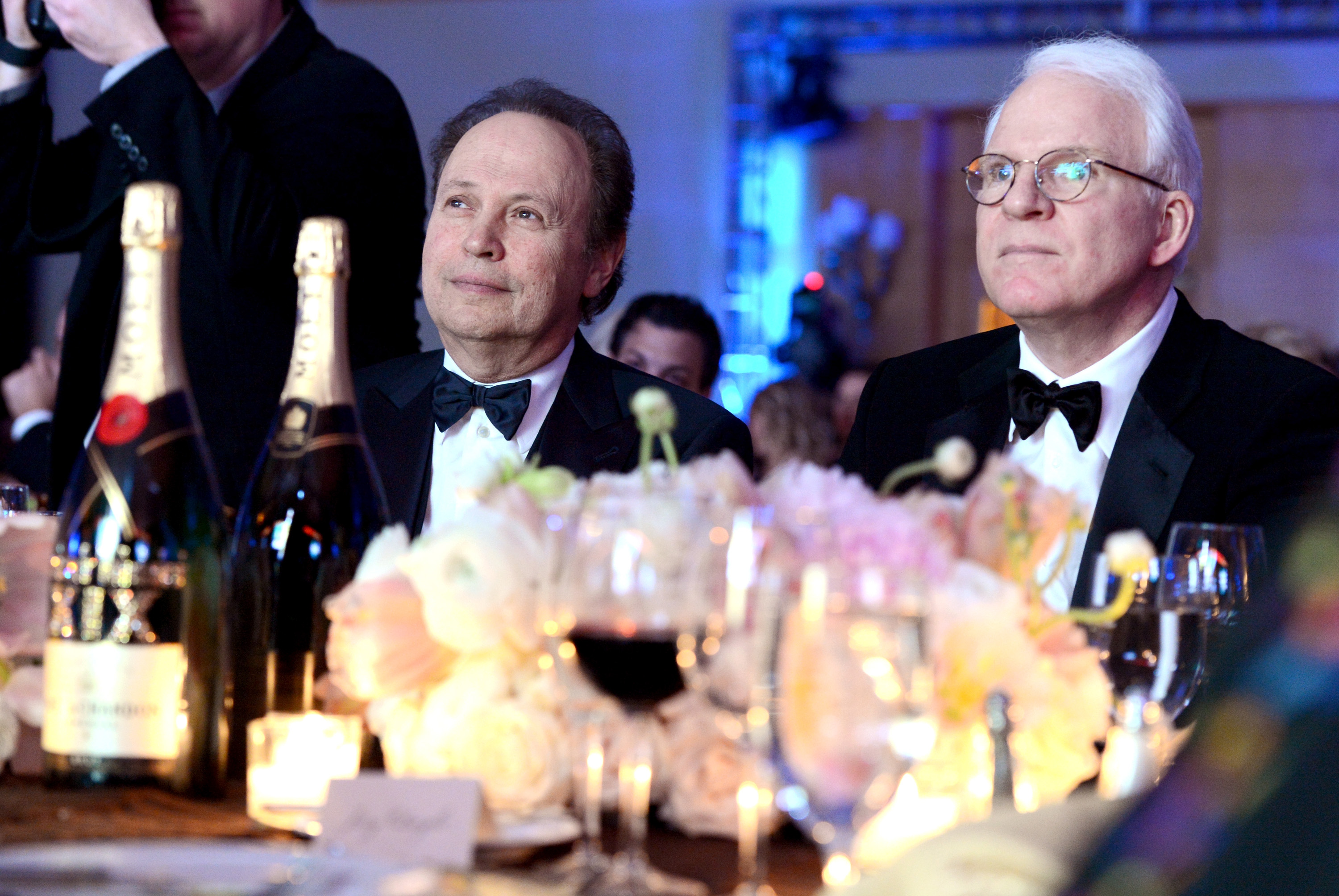 PHOENIX, AZ - MARCH 23:  Comedian Billy Crystal and Steve Martin with Moet & Chandon at Celebrity Fight Night XIX at JW Marriott Desert Ridge Resort & Spa on March 23, 2013 in Phoenix, Arizona.  (Photo by Michael Kovac/Getty Images)