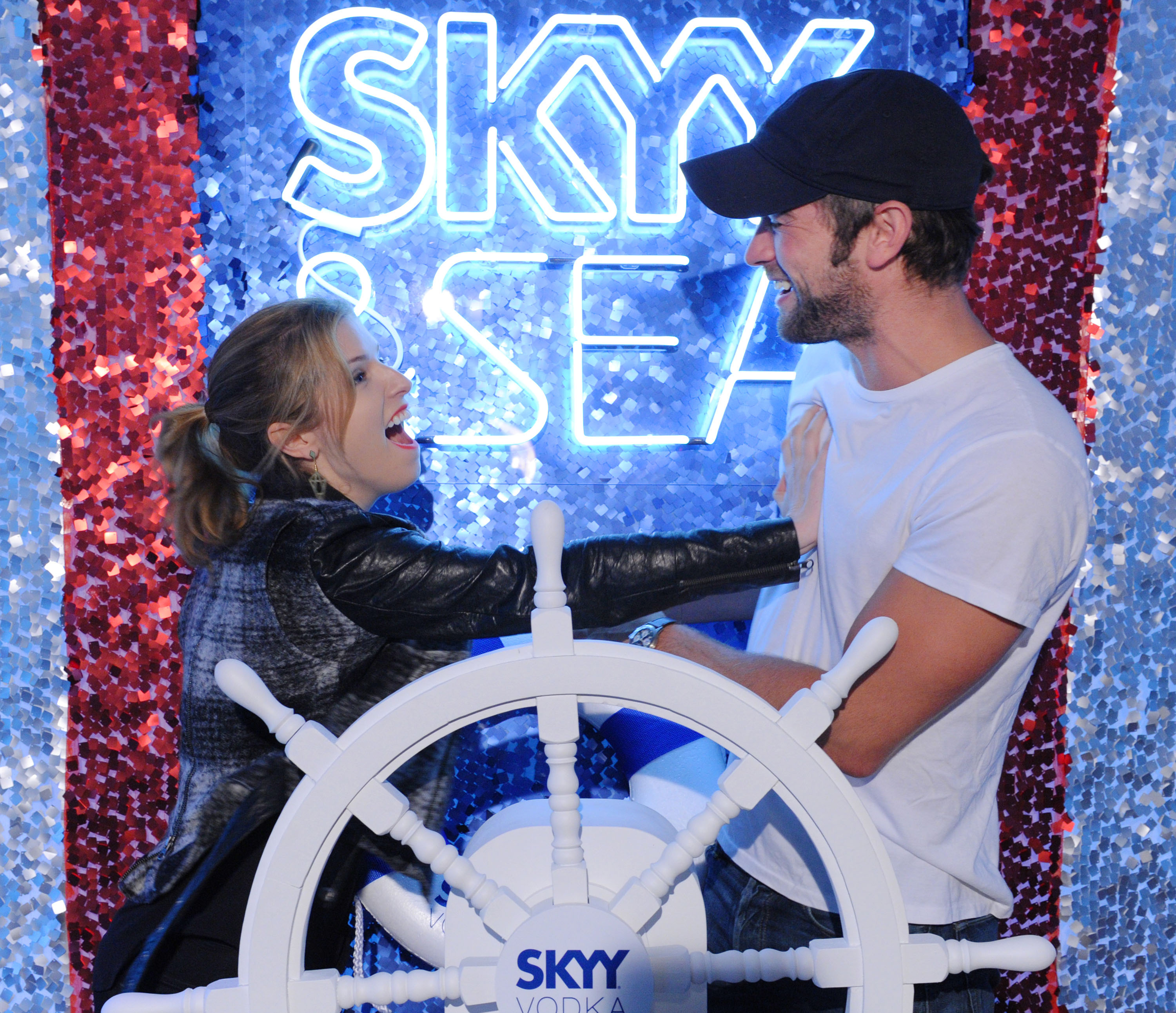 Anna Kendrick & Chace Crawford - SKYY Vodka Official Governors Ball Kick-Off Party - photo by Seth Browarnik