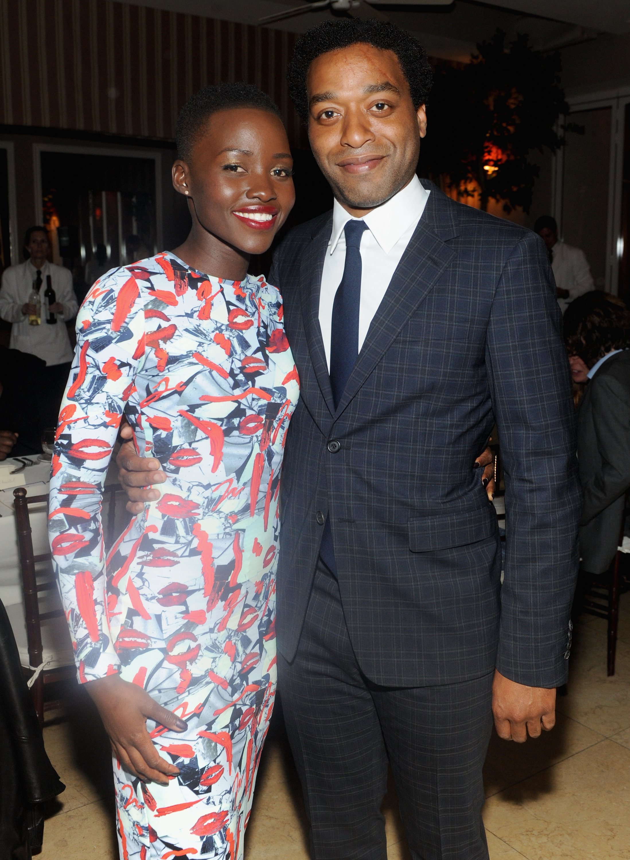 Actors Lupita Nyong'o (L) and Chiwetel Ejiofor - GREY GOOSE Presents "12 Years A Slave" Dinner