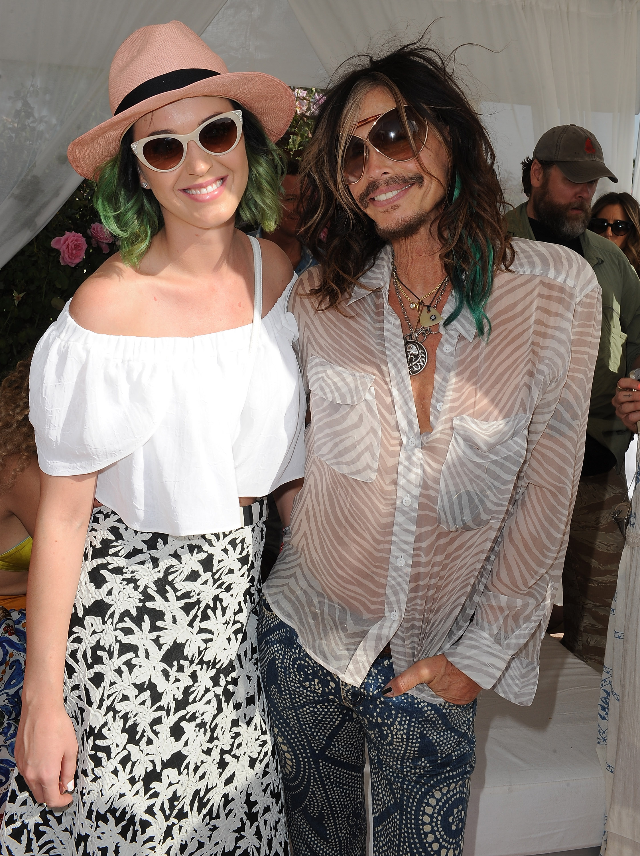 Katy Perry & Steven Tyler - Moet & Chandon Ice Imperial Debuts At The Lacoste Beautiful Desert Pool Party