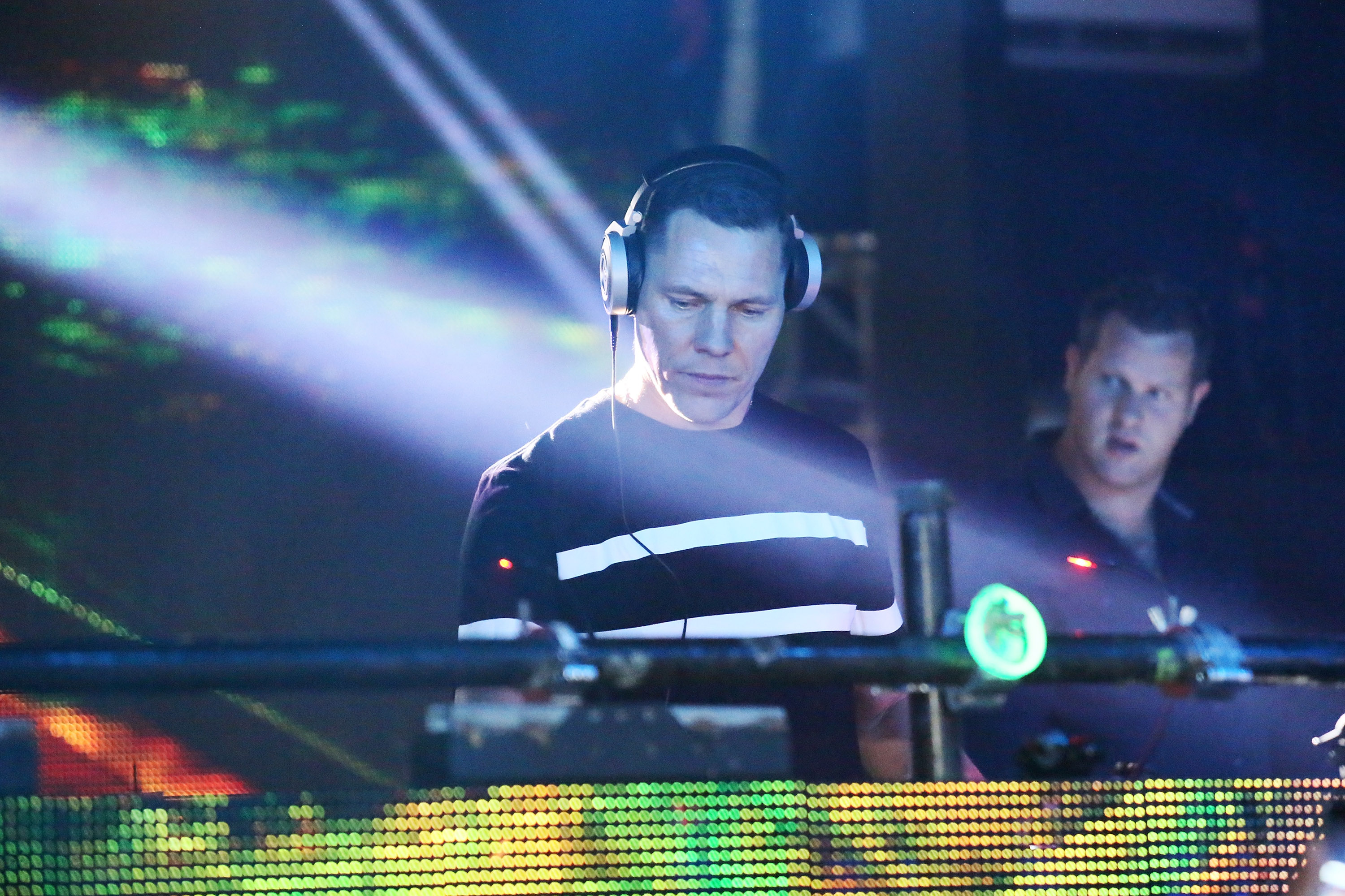 DJ Tiesto performs at the Global Citizen Festival official after party at Space Ibiza NY