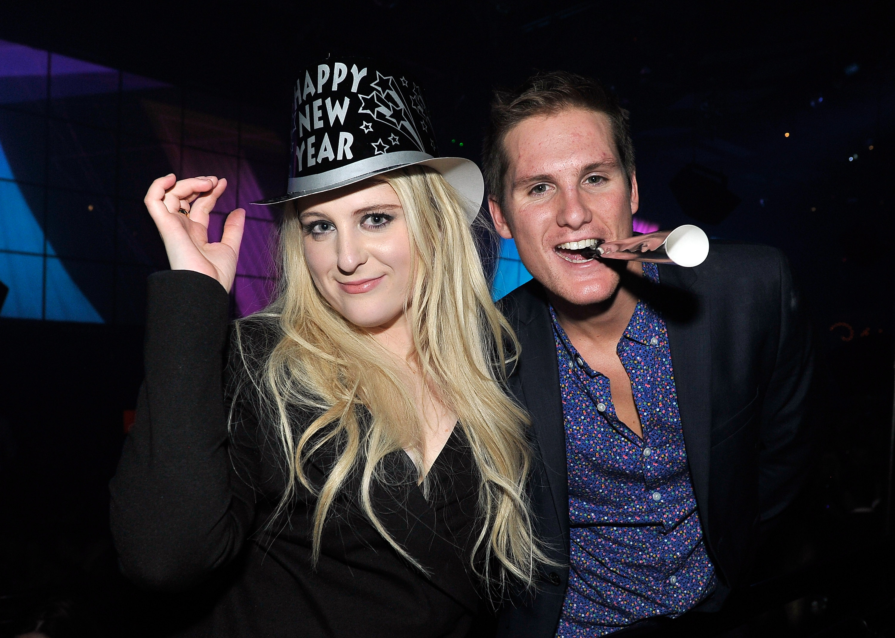 Recording artist Meghan Trainor and her brother, Ryan Trainor - Alesso Rings In The New Year At Light Nightclub Inside Mandalay Bay