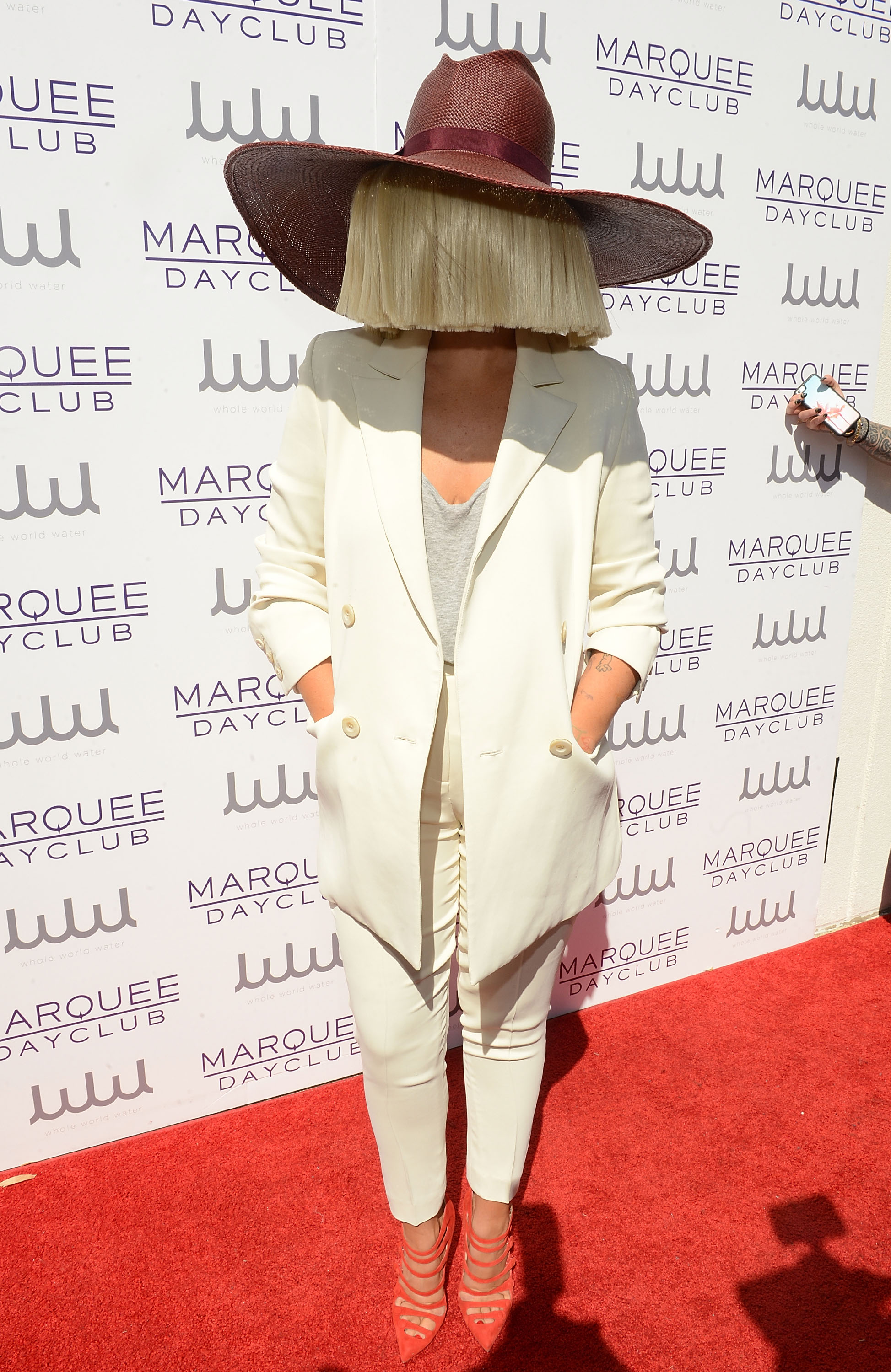 Sia arrives at Marquee Dayclub at the Cosmopolitain