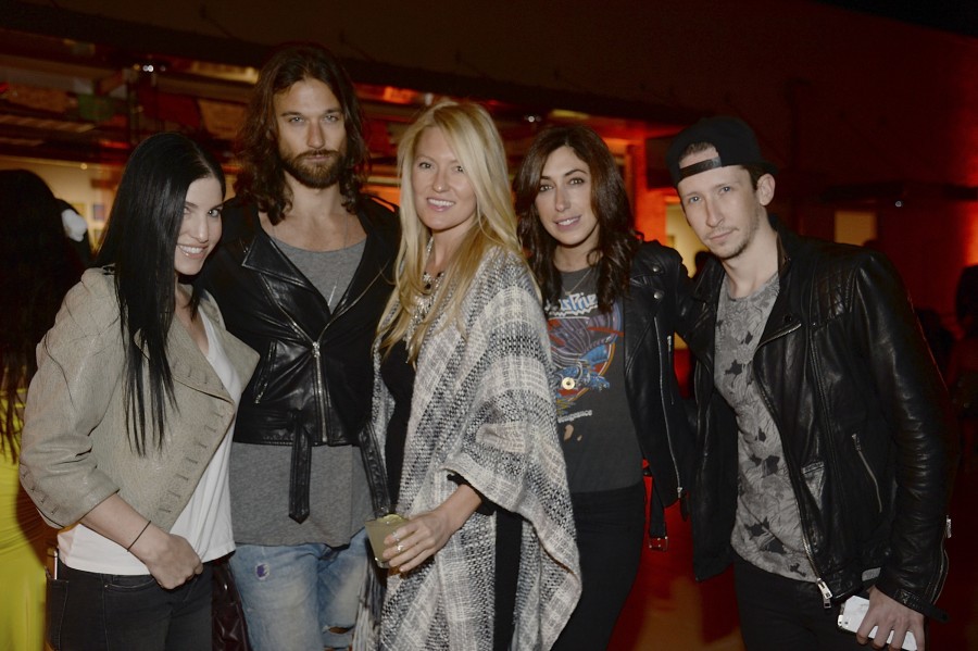 HOLLYWOOD, CA - NOVEMBER 12: Tracy Leeds, Zander Bleck, Sara Semprini, Lauren Rae Levy, Stephen Mikhail attend Partida Tequila x artist Alejandro Vigilante celebrate Partida Loteria launch party on November 12, 2015 in Hollywood, California. (Photo by Chris Weeks/Getty Images for Partida)