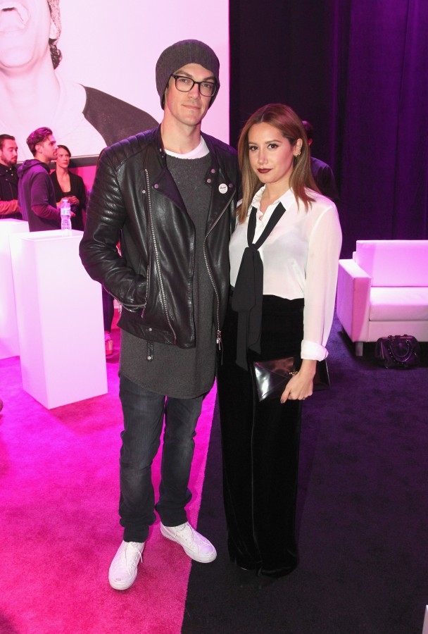 LOS ANGELES, CA - NOVEMBER 10: Musician Christopher French and actress Ashley Tisdale attend T-Mobile Un-carrier X Launch Celebration at The Shrine Auditorium on November 10, 2015 in Los Angeles, California. (Photo by Tommaso Boddi/Getty Images for T-Mobile)