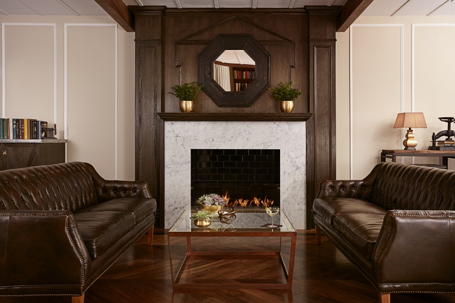 Fireplace at The Gregory Hotel