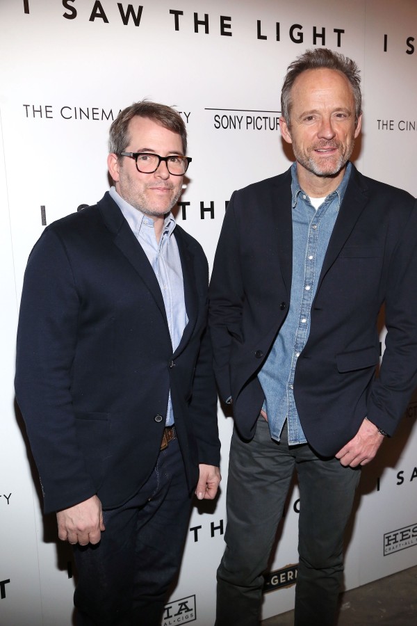 Matthew Broderick, John Benjamin Hickey==The Cinema Society with Hestia & St-Germain host a screening of Sony Pictures Classics' "I Saw The Light"==Metrograph, 7 Ludlow Street, NYC==March 24, 2016==©Patrick McMullan==Photo: Sylvain Gaboury/PMC====