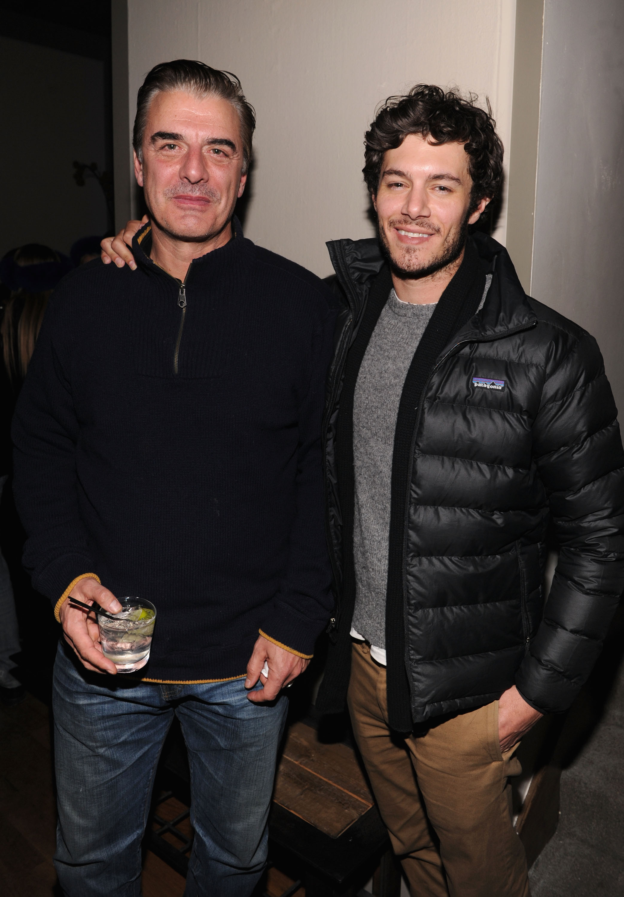 PARK CITY, UT - JANUARY 22:  Actors Chris Noth and Adam Brody attend the Grey Goose Blue Door "Lovelace" Party  on January 22, 2013 in Park City, Utah.  (Photo by Jamie McCarthy/Getty Images for Grey Goose)