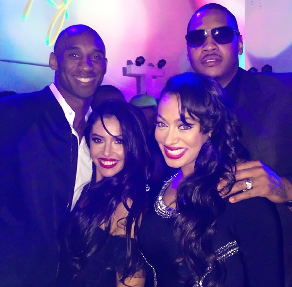 Kobe & Vanessa and Carmelo & LaLa - Michael Jordan's 50th Birthday Celebration