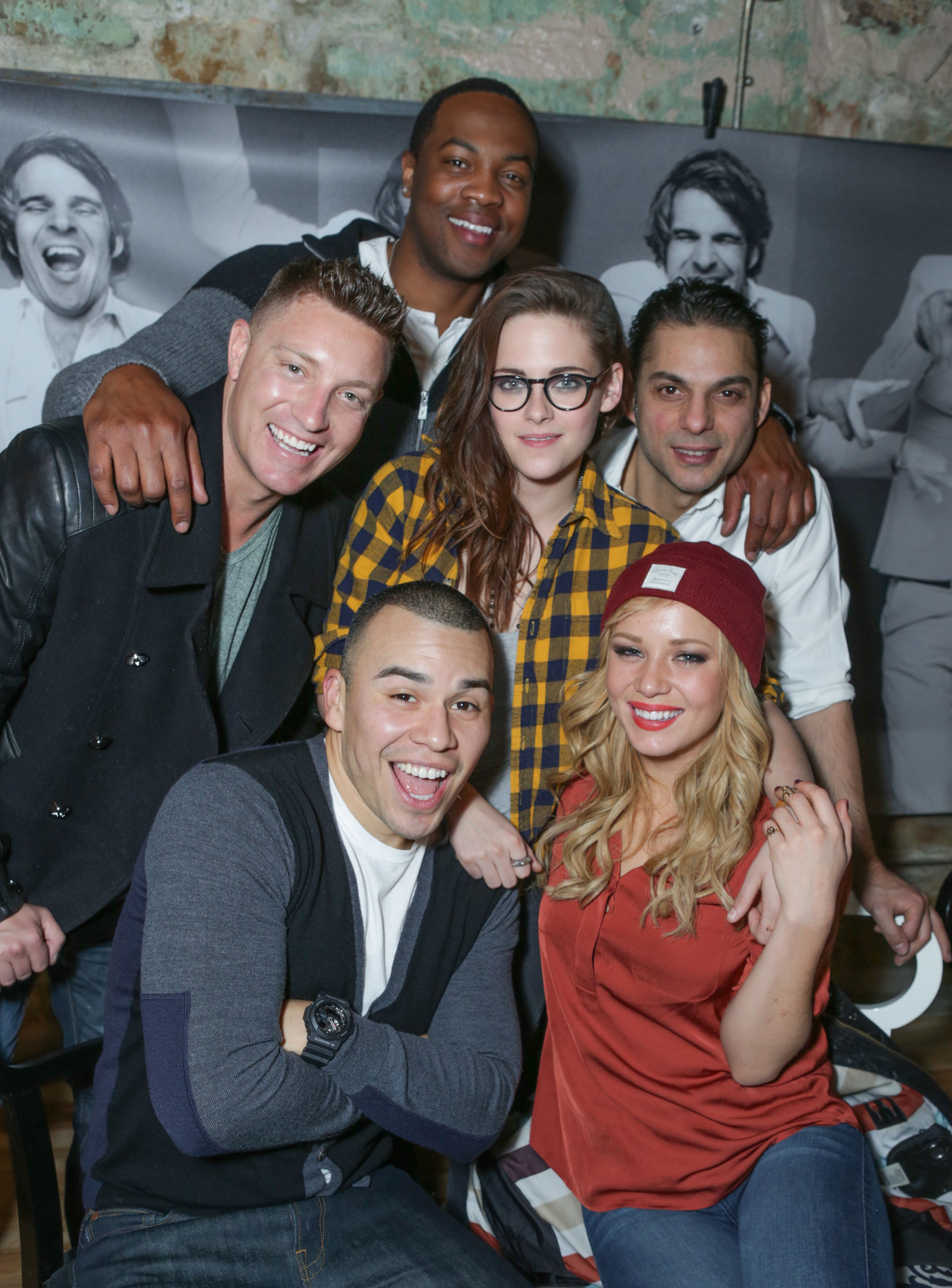 Actors Ser'Darius Blain, Lane Garrison, Kristen Stewart, Peyman Moaadi, JJ Soria and Tara Holt attend ChefDance presented by Bravo's Top Chef Sponsored by SUJA Juices, El Tesoro De Don Filipe Tequila & United Airlines on January 17, 2014 in Park City, Utah.  (Photo by Tiffany Rose/Getty Images for ChefDance)