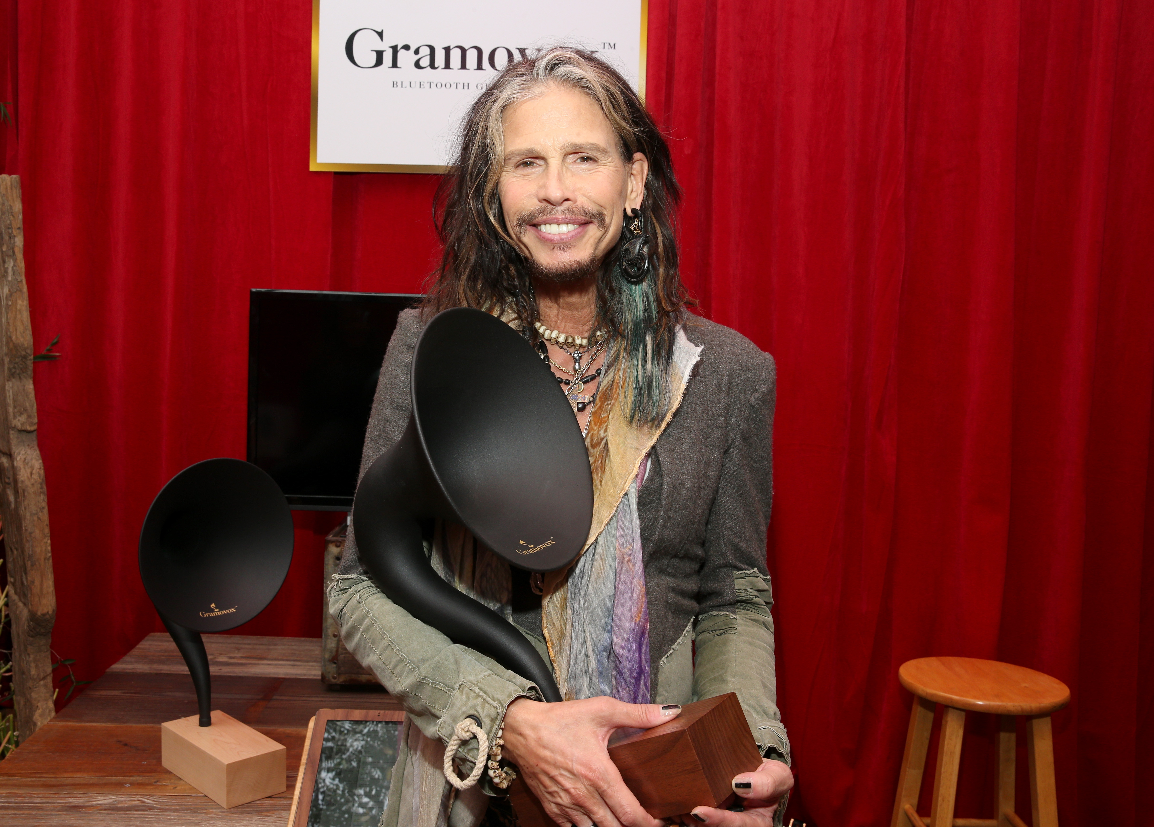 Recording artist Steven Tyler attends the GRAMMY Gift Lounge during the 56th Grammy Awards at Staples Center on January 24, 2014 in Los Angeles, California.  (Photo by Imeh Akpanudosen/WireImage)