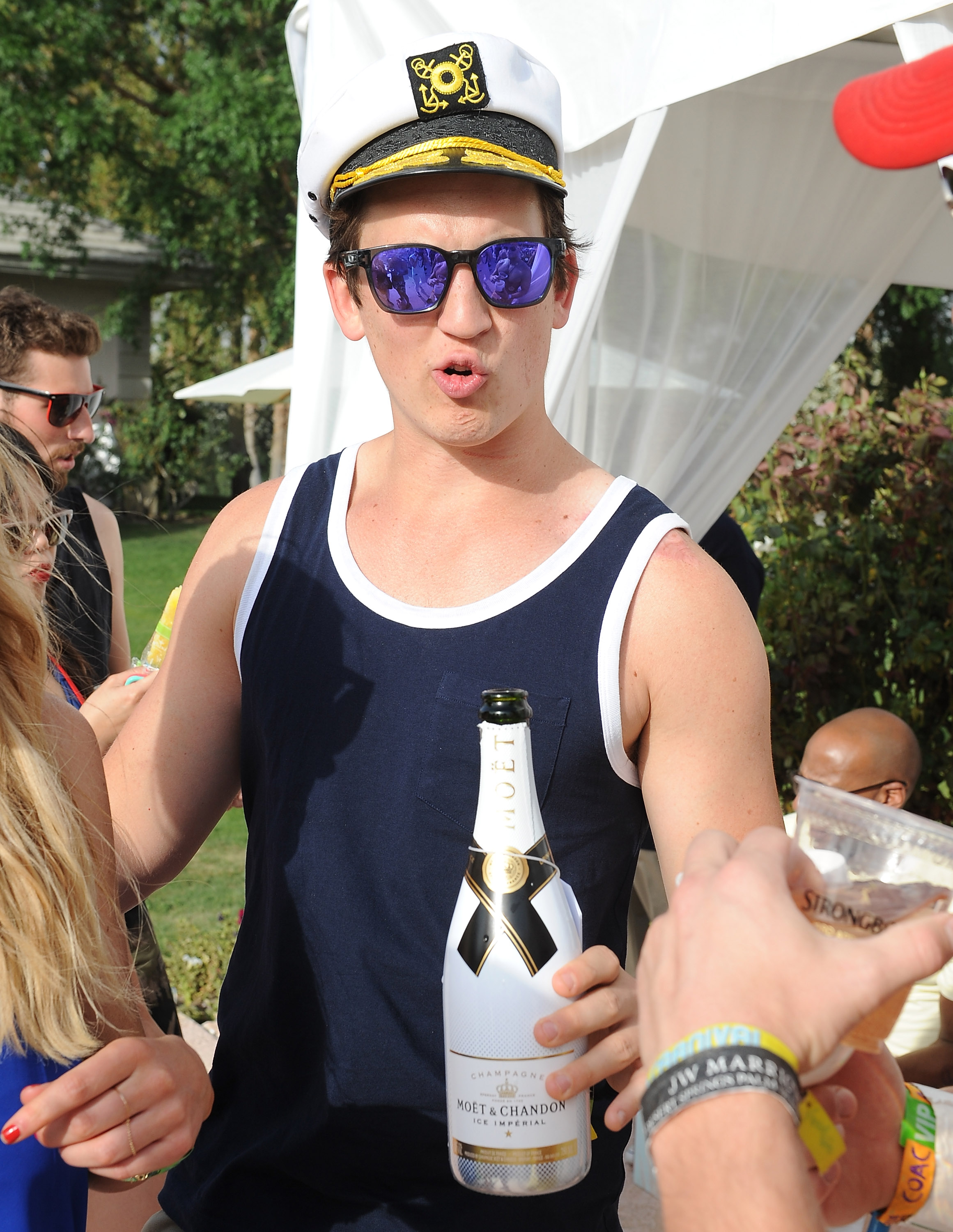 Miles Teller, Moet & Chandon Ice Imperial Debuts At The Lacoste Beautiful Desert Pool Party