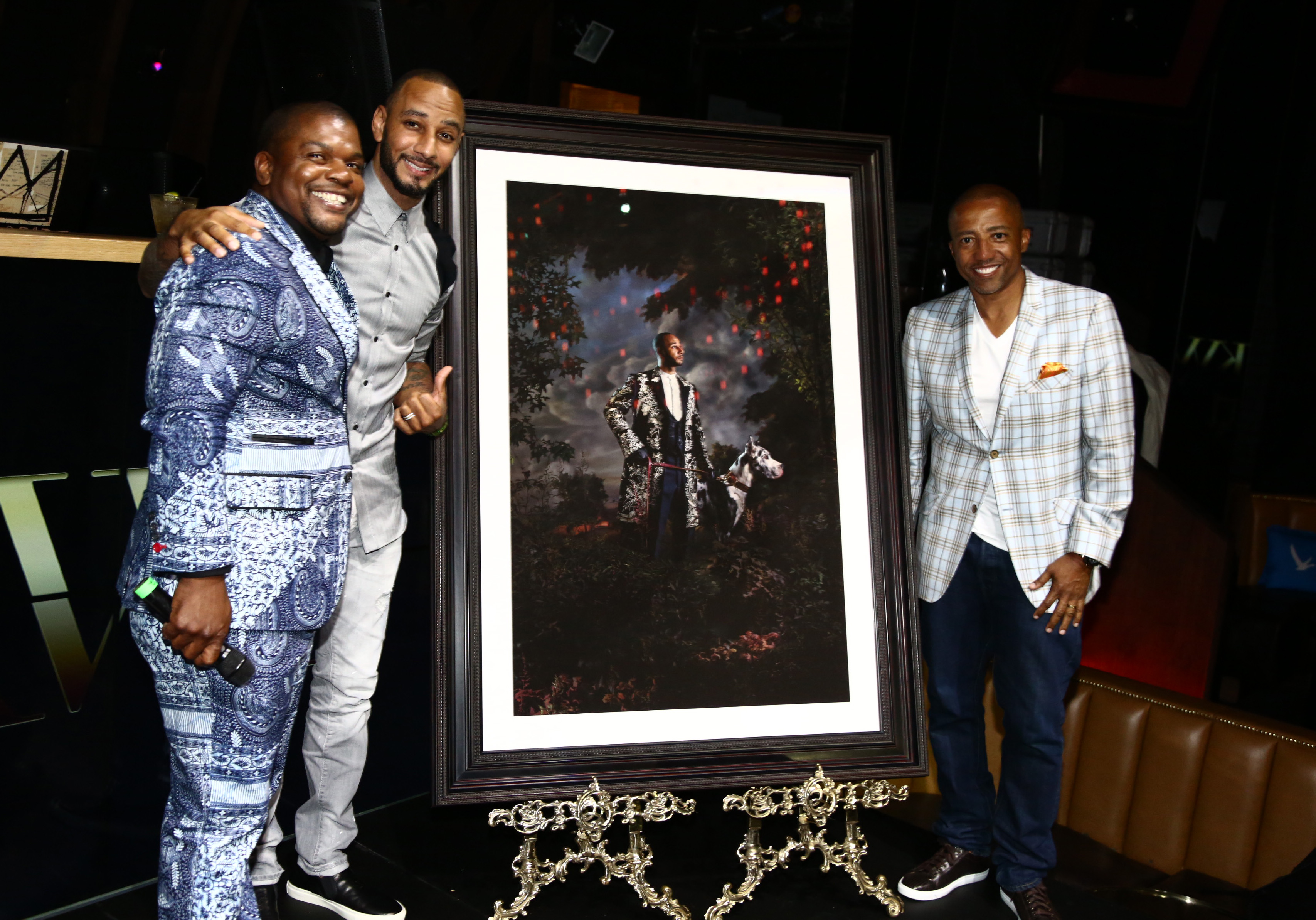 Kehinde Wiley, Swizz Beatz and Kevin Liles - GREY GOOSE Le Melon Toasts Musician Swizz Beatz With Art Commissioned By Award Winning Artist Kehinde Wiley