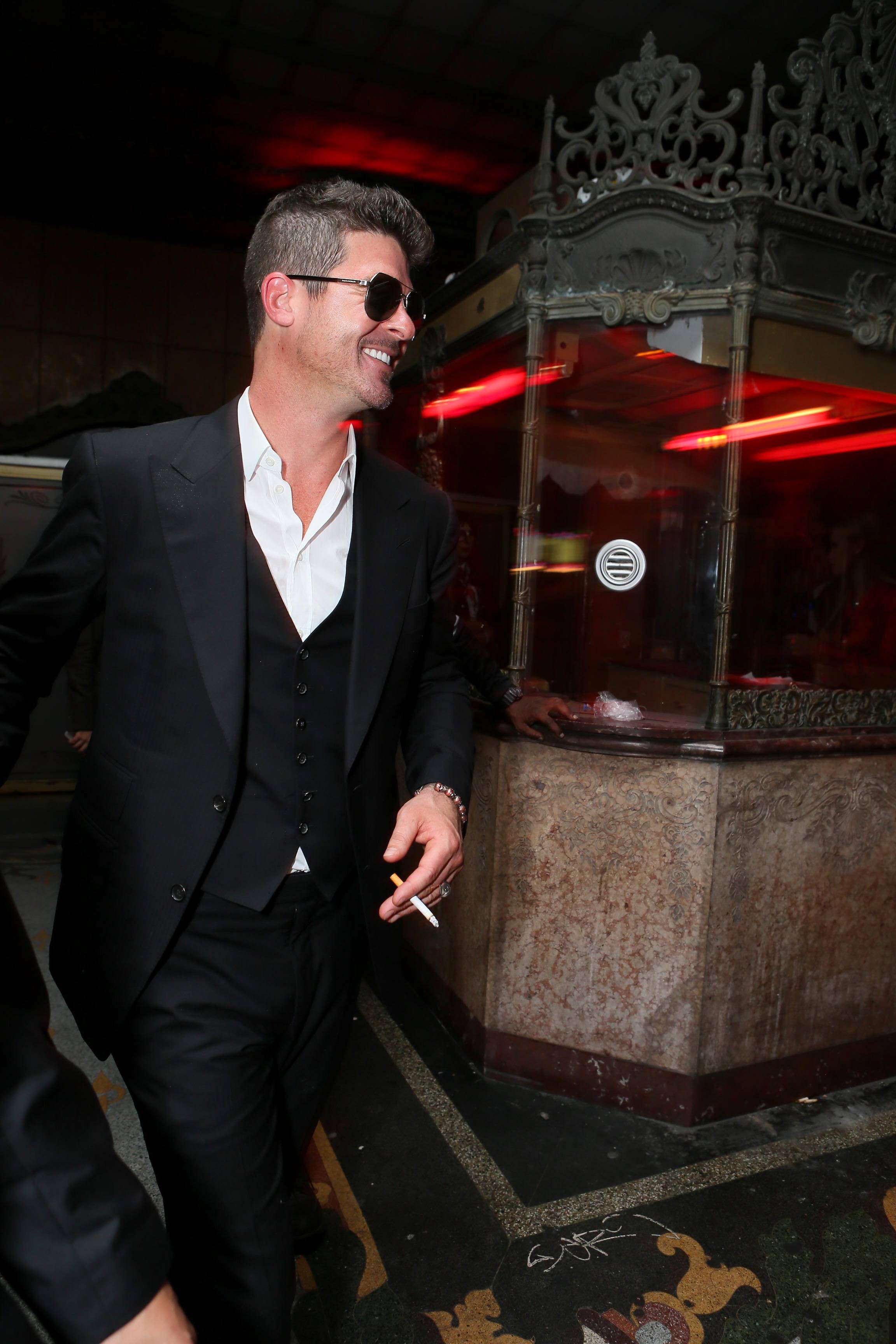 Robin Thicke at TREATS! Halloween Party with ABSOLUT ELYX