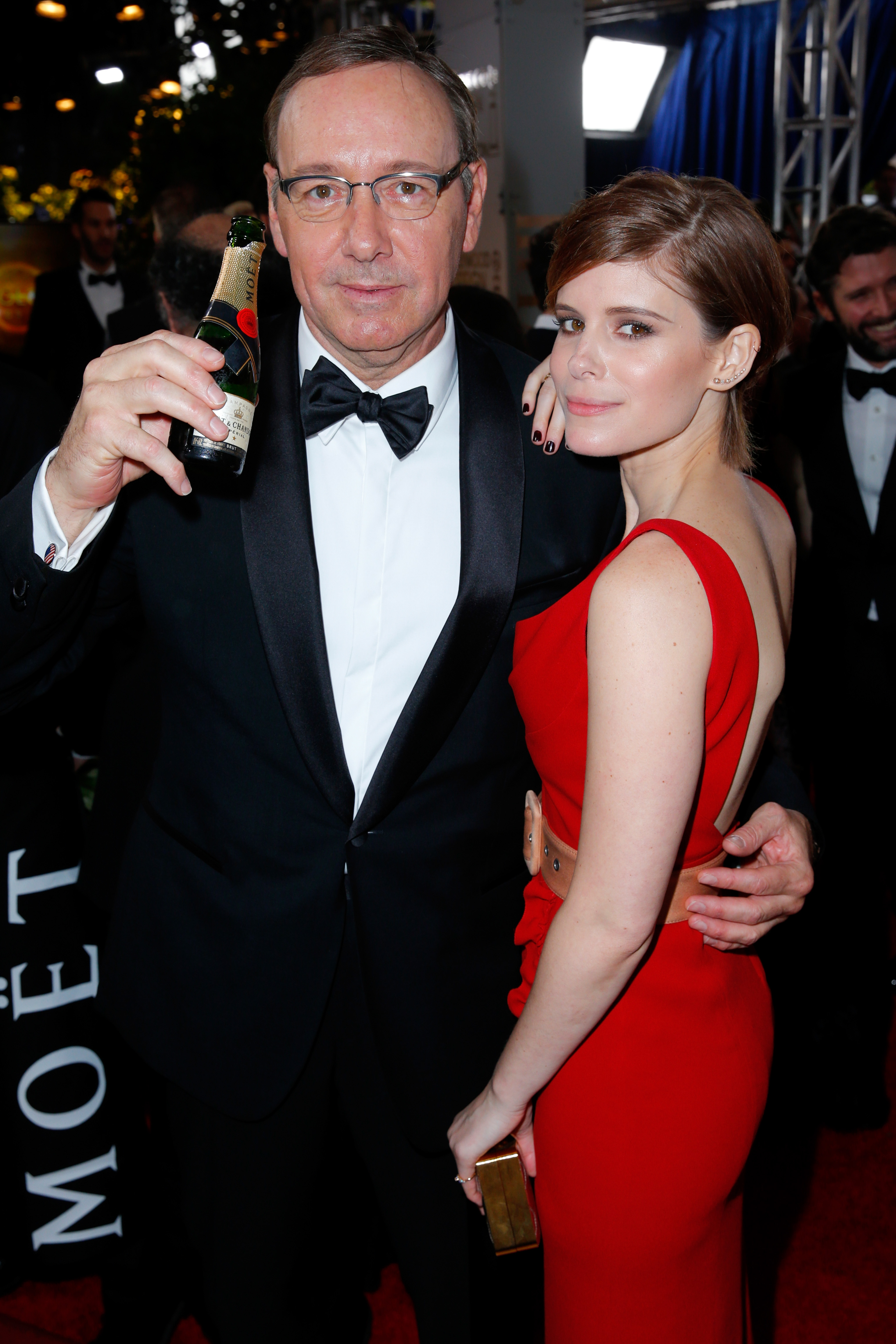 Kevin Spacey & Kate Mara - Moet & Chandon At The 72nd Annual Golden Globe Awards - Red Carpet
