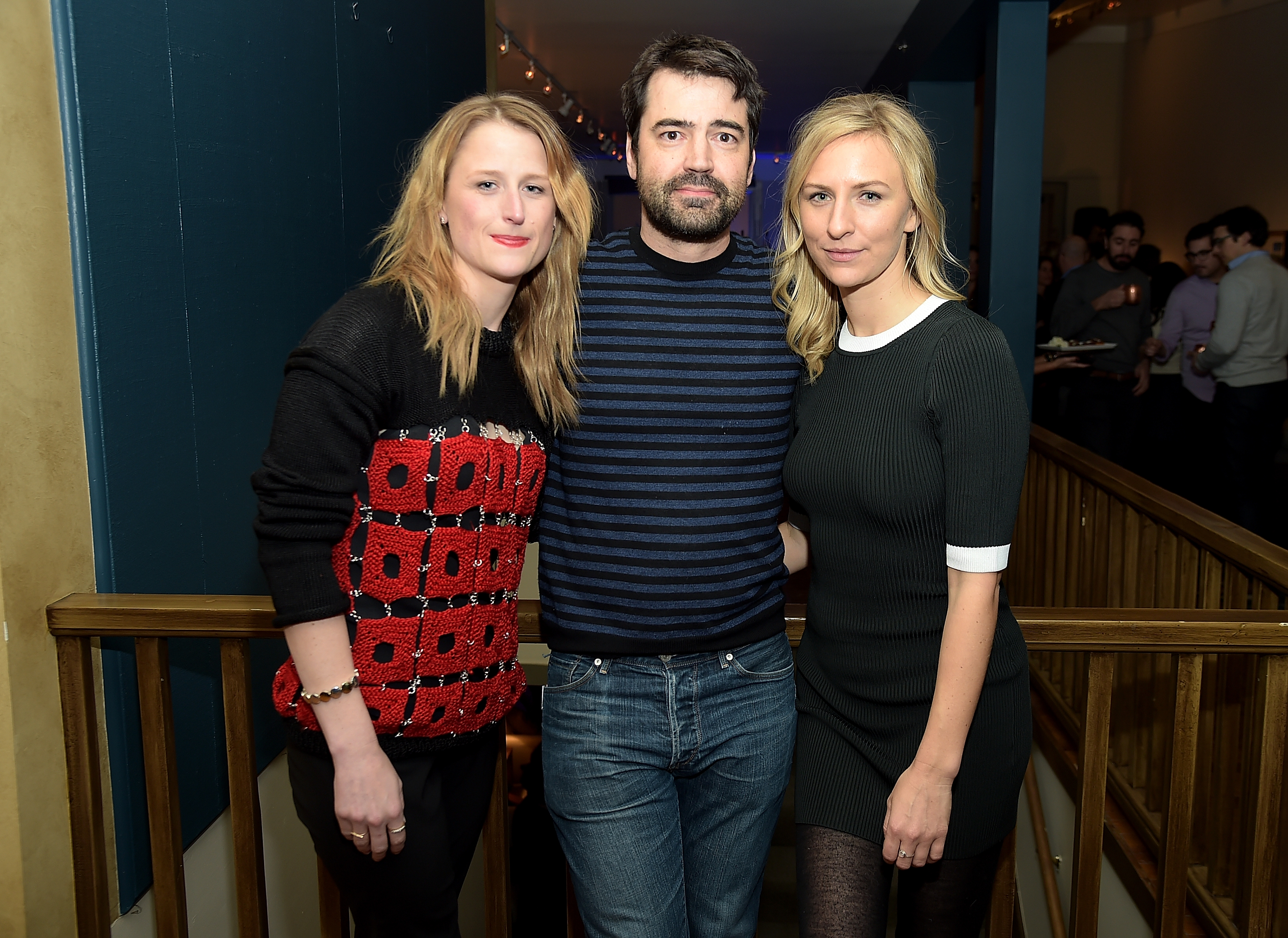 Mamie Gummer, Ron Livingston and Mickey Sumner attend GREY GOOSE Blue Door Hosts "The End of Tour" Party 