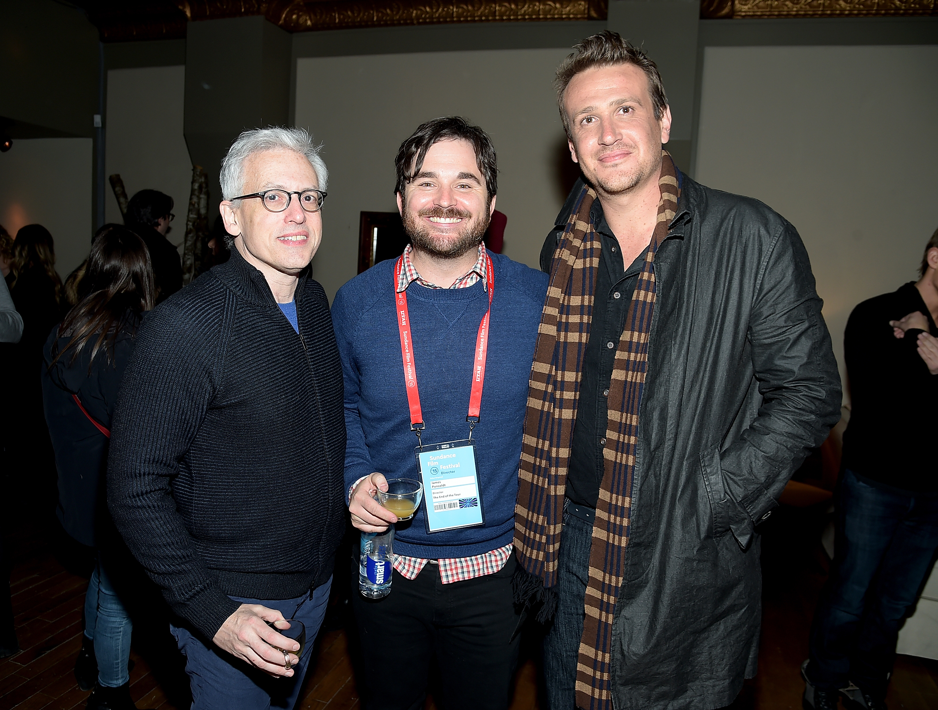 Donald Margulies, James Ponsoldt and Jason Segel attend GREY GOOSE Blue Door Hosts "The End of Tour" Party 