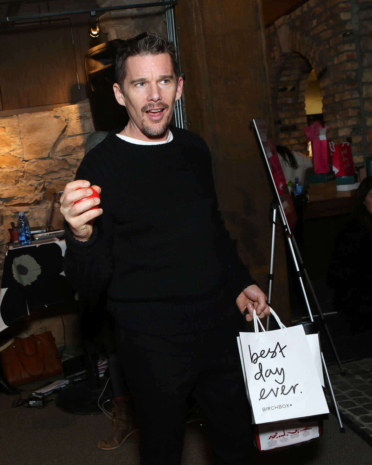 Ethan Hawke Having a Ball at ChefDance Media Lounge