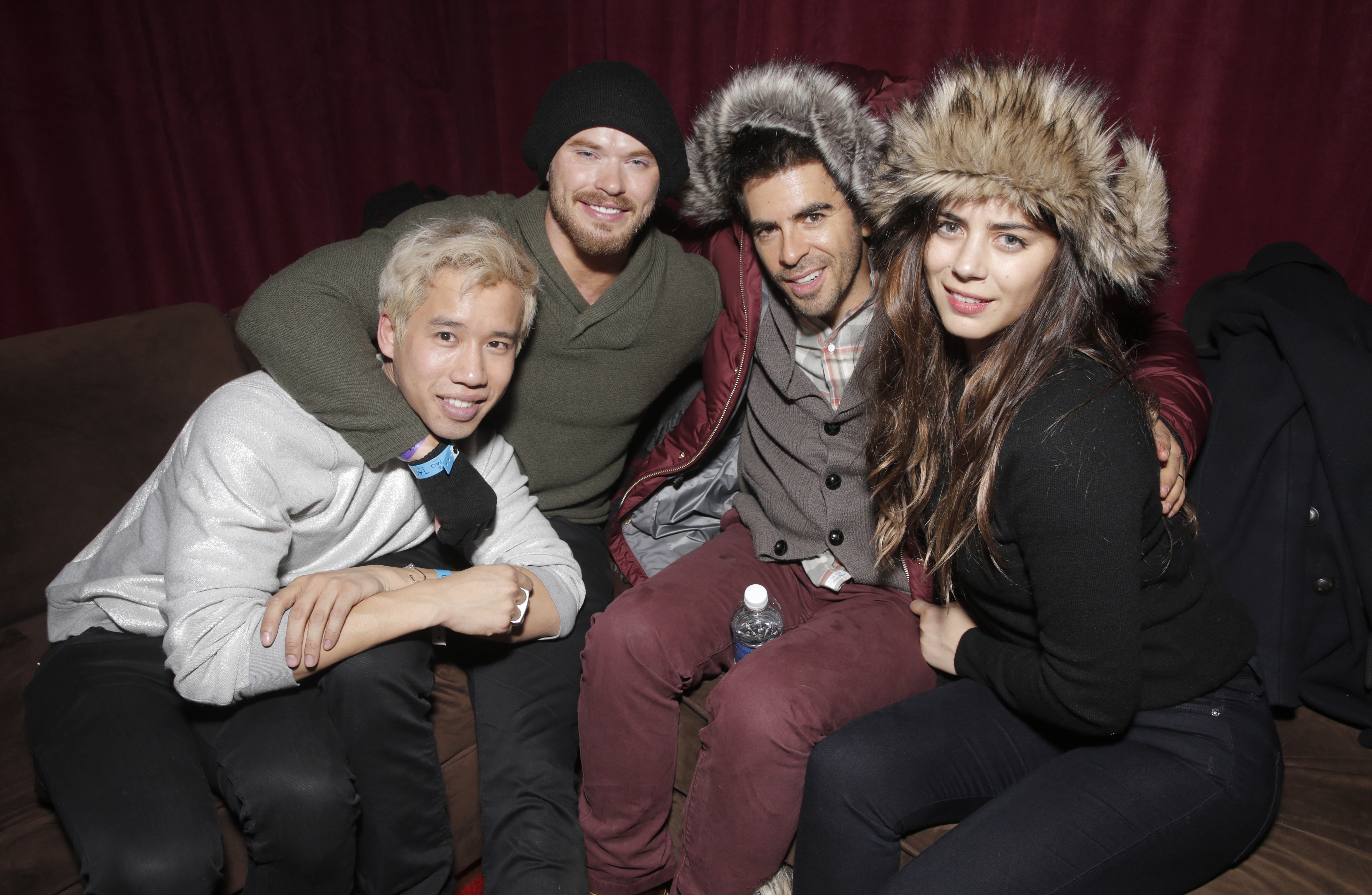Jared Eng, Kellan Lutz, Eli Roth and Lorenza Izzo attend TAO Sundance in Park City