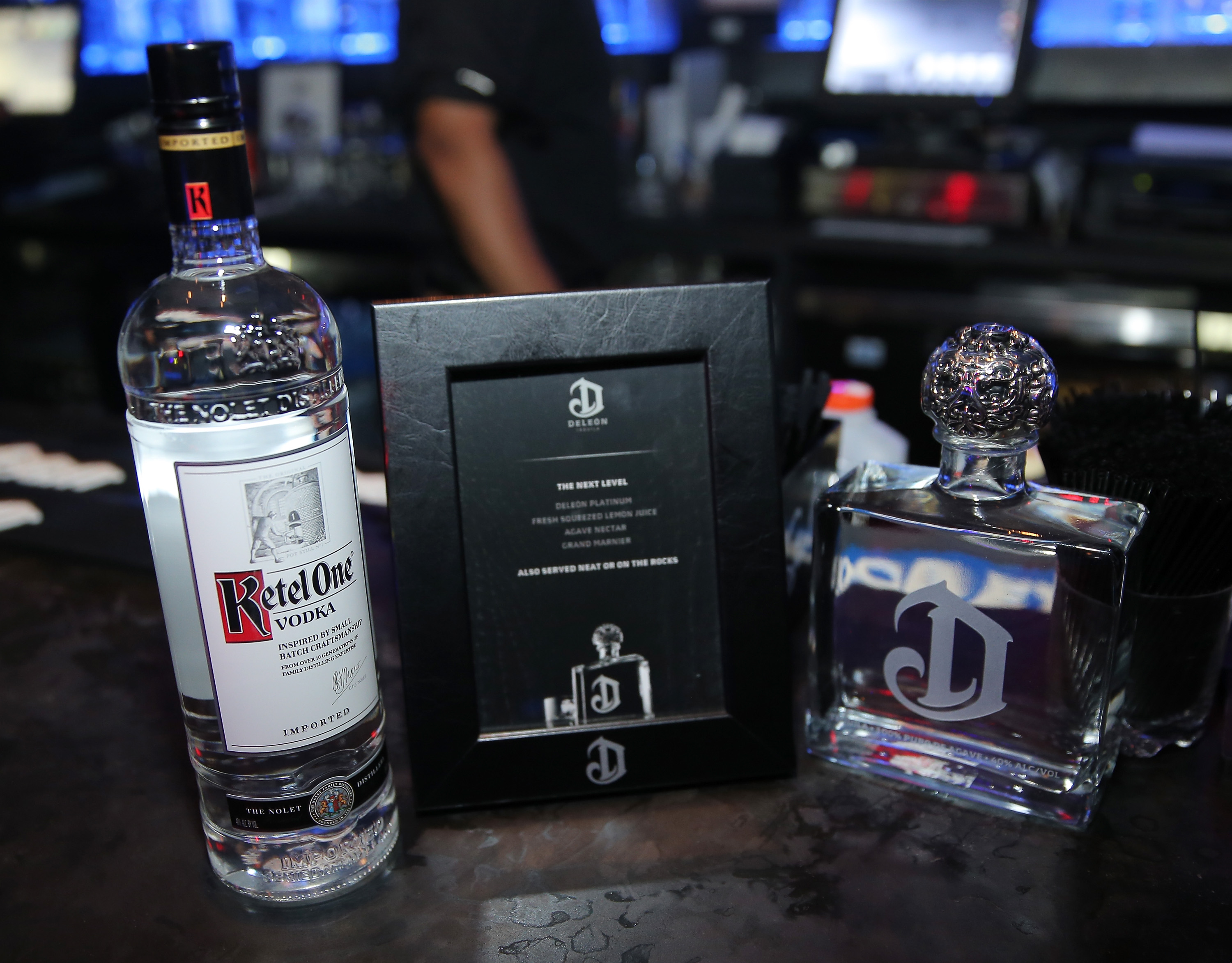 Ketel One Vodka and DeLeon Tequila display at the VFILES MADE FASHION After Party during Mercedes-Benz Fashion Week Fall 2015 at Space Ibiza