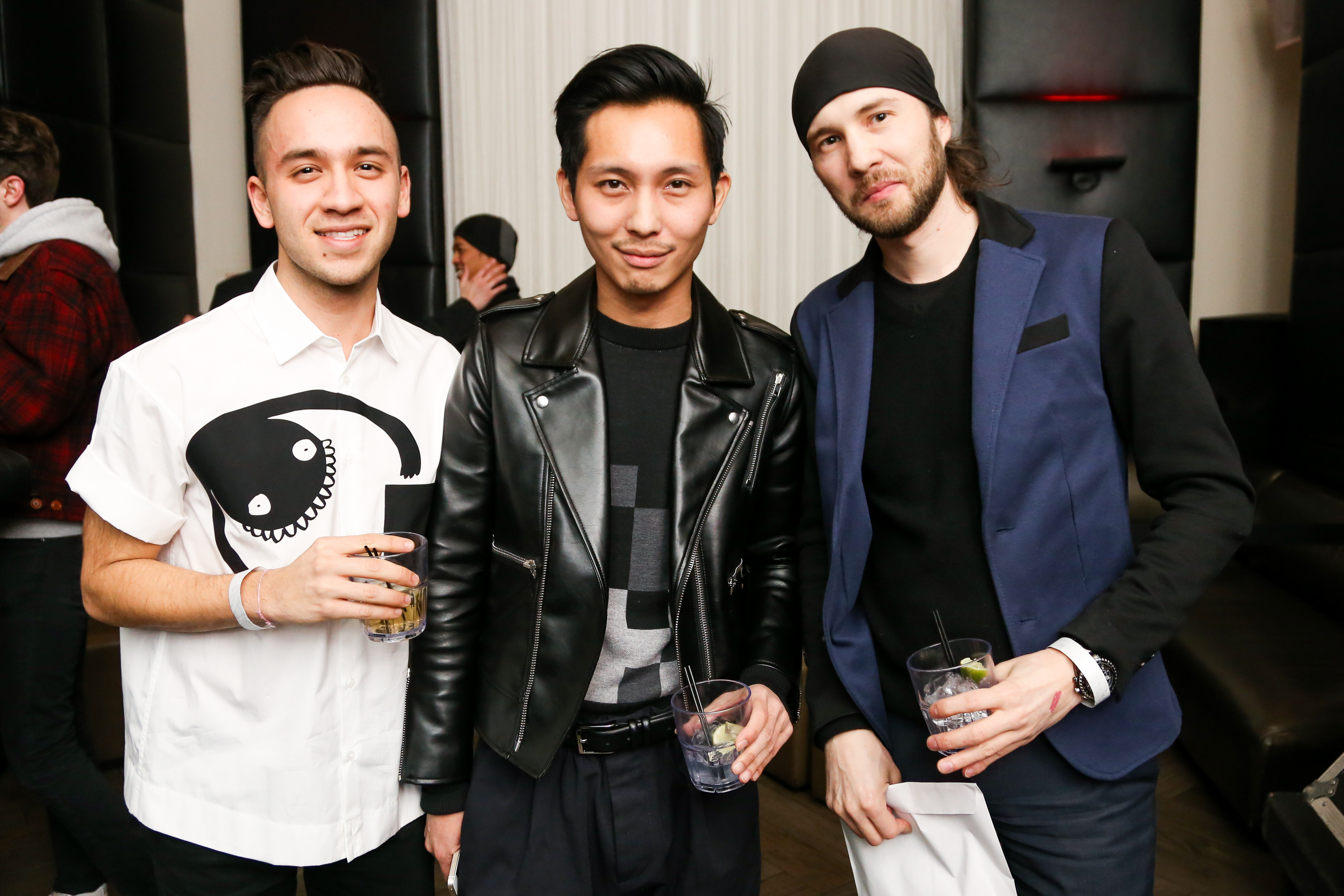 Joshua Glass, Algis Puidokas, Try Lu - ESSENTIAL HOMME's #EHNYFW and Spring Fashion Issue Launch Party