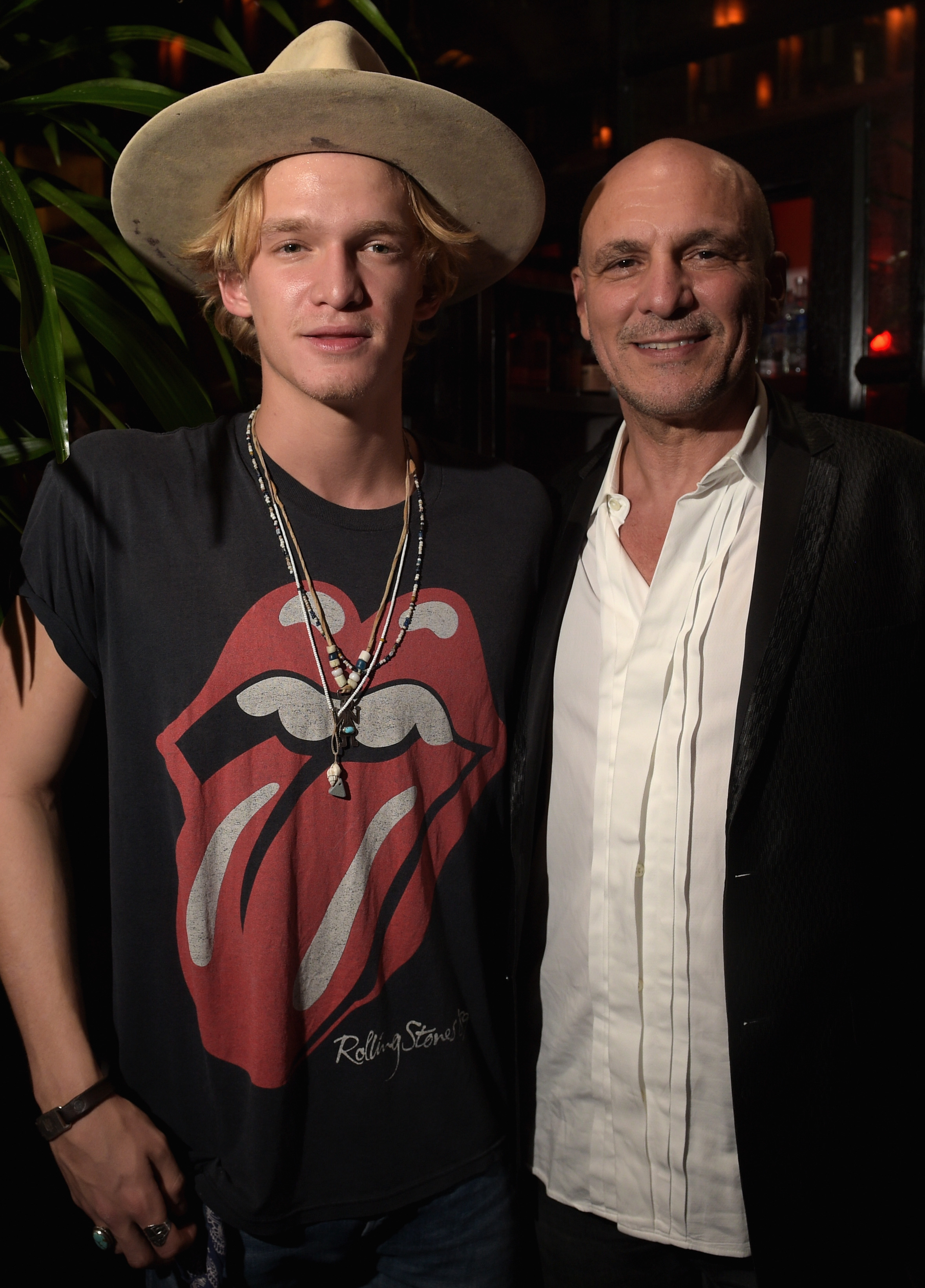 Singer Cody Simpson (L) and Marc Luzzatto, Chairman, Nylon Media, Inc. attend NYLON Magazine's Spring Fashion Issue Celebration hosted by Rita Ora at Blind Dragon