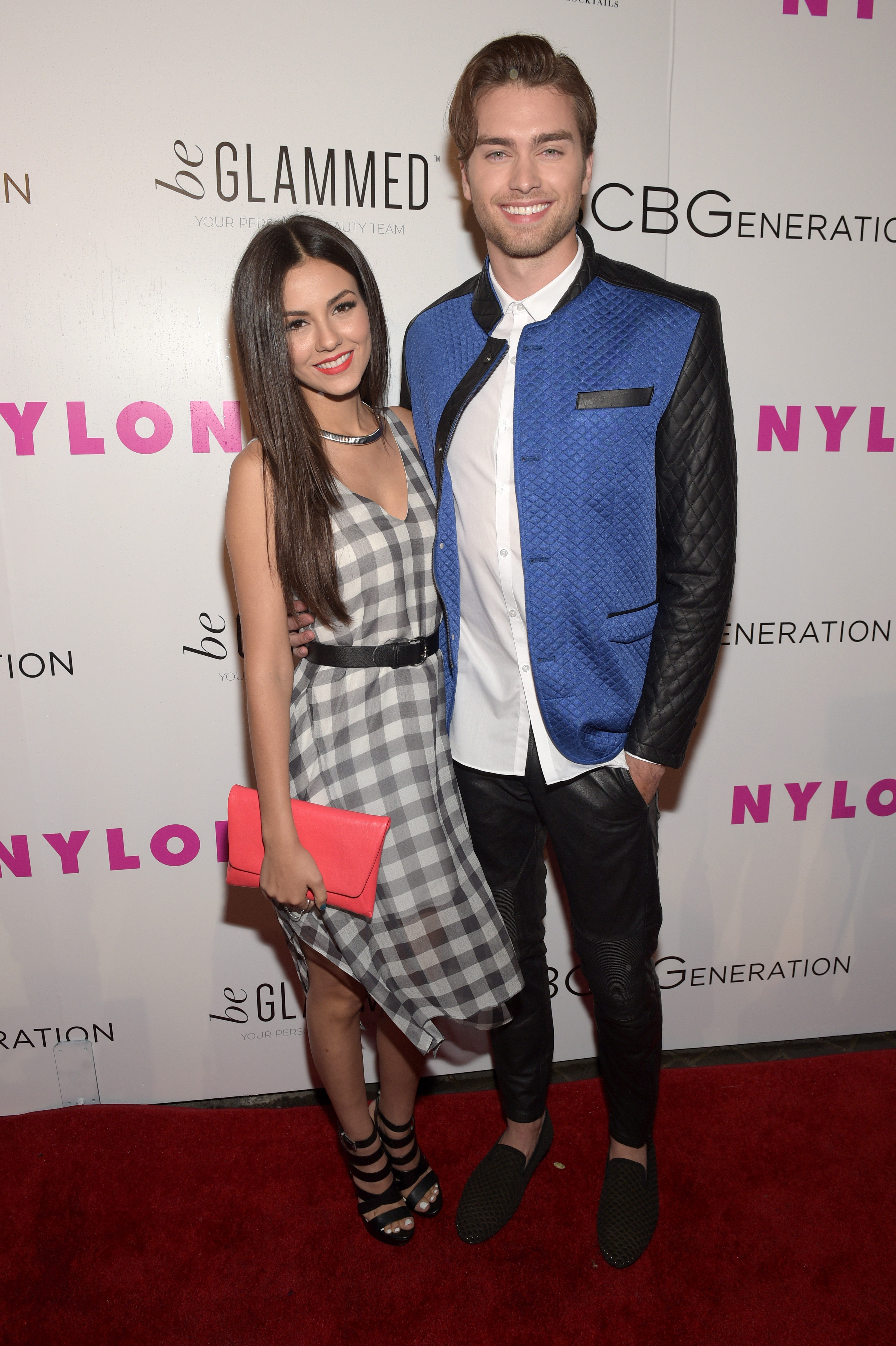WEST HOLLYWOOD, CA - MAY 07:  Actress Victoria Justice (L) and actor Pierson Fode attend the NYLON Young Hollywood Party presented by BCBGeneration at HYDE Sunset: Kitchen + Cocktails on May 7, 2015 in West Hollywood, California.  (Photo by Jason Kempin/Getty Images for NYLON)