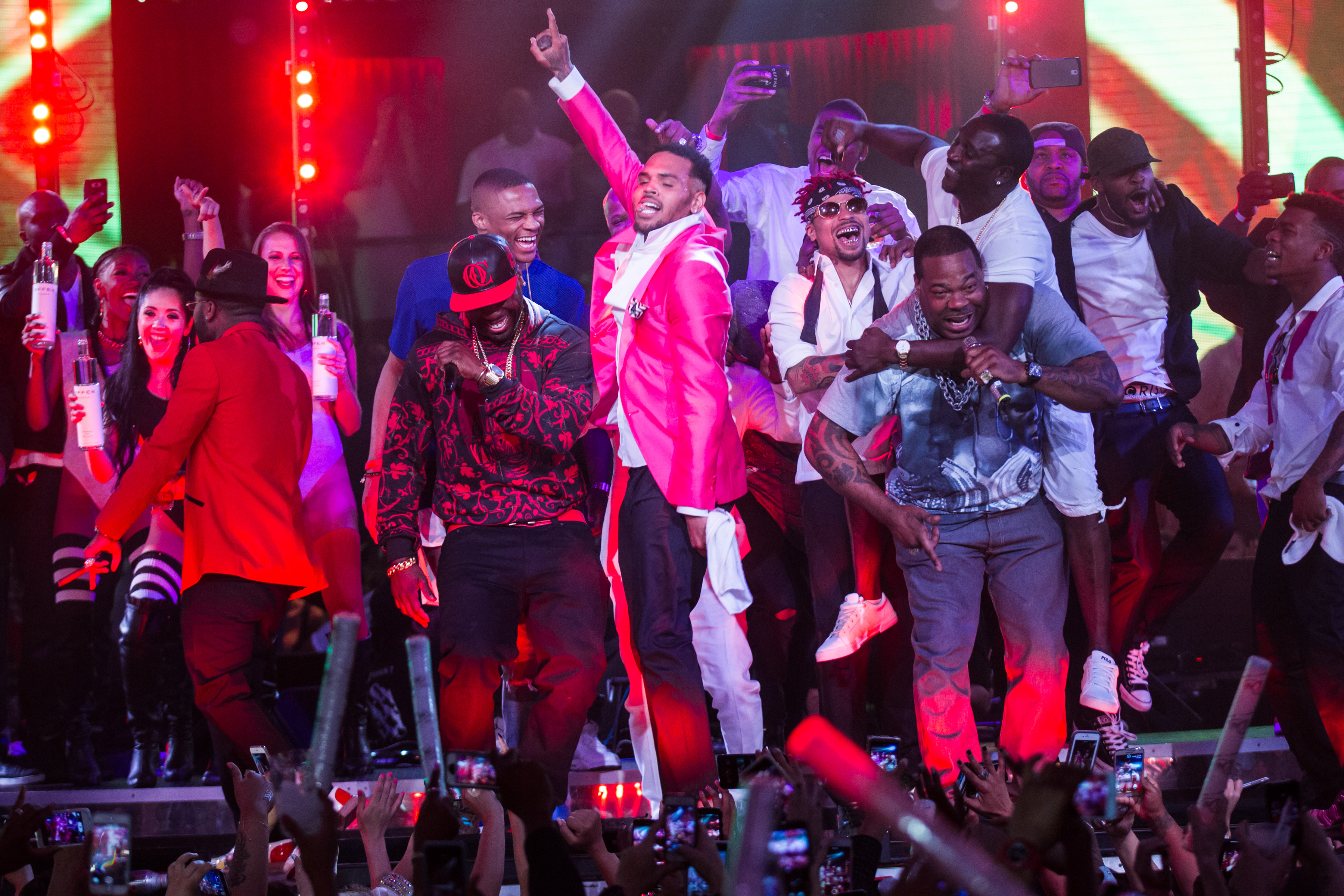 Chris Brown, 50 Cent, Akon, Busta Rhymes_Credit Chase Stevens : Kabik Photo Group