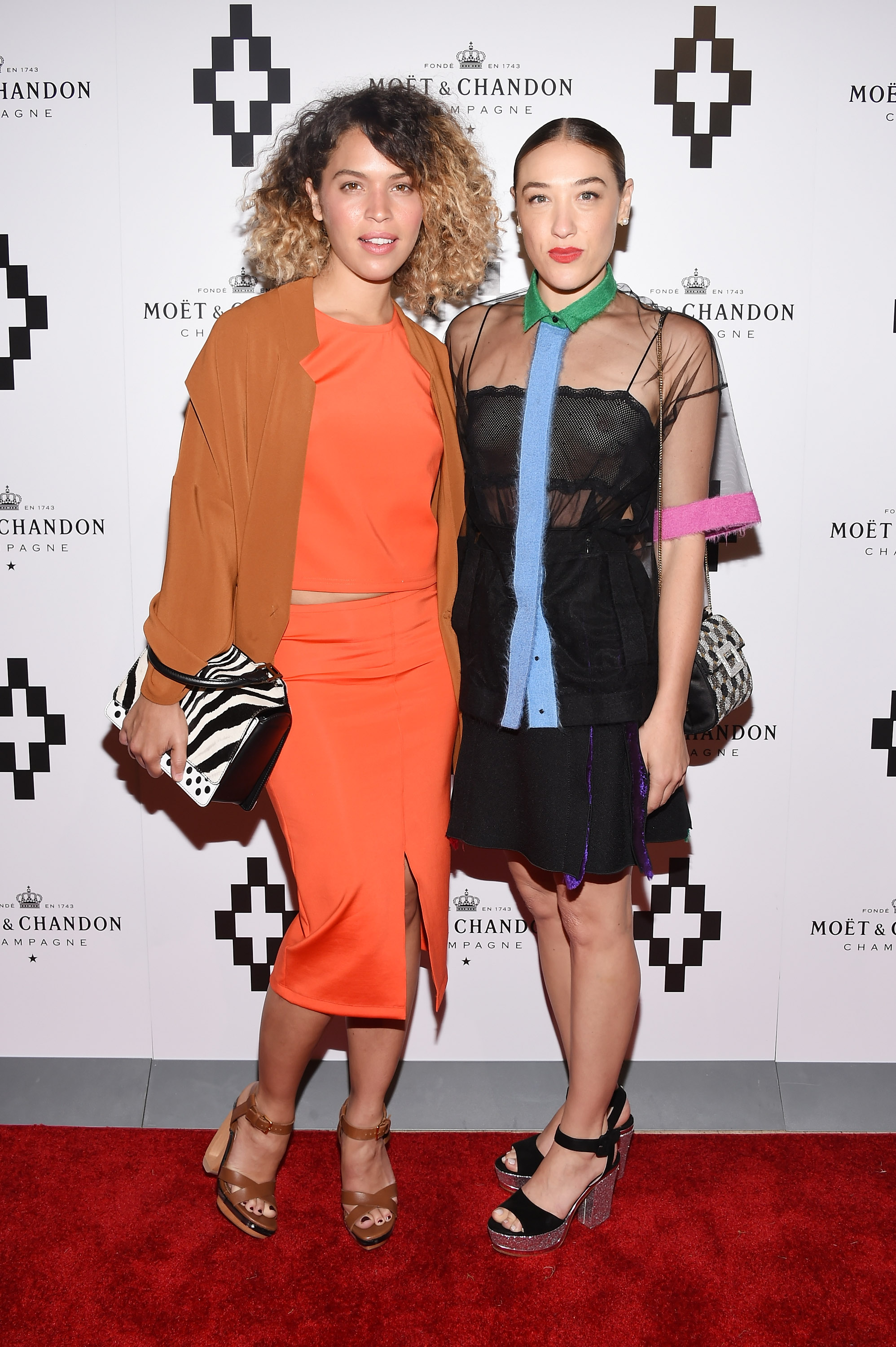 NEW YORK, NY - JUNE 03:  DJ Mia Moretti (R) attends the Moet Nectar Imperial Rose x Marcelo Burlon Launch Event on June 3, 2015 in New York City.  (Photo by Andrew H. Walker/Getty Images for Moet)