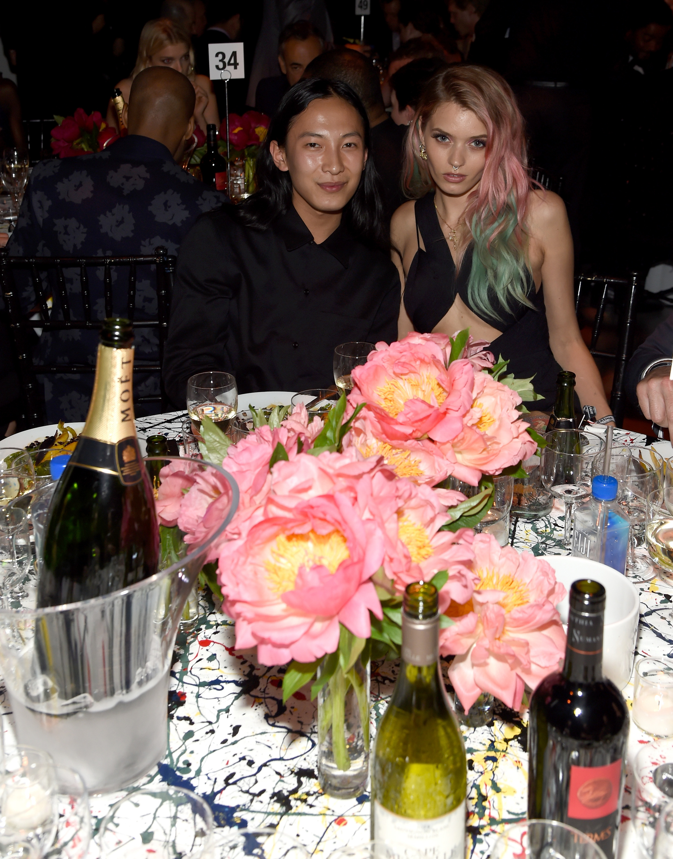 NEW YORK, NY - JUNE 16:  Alexander Wang and Abbey Lee Kershaw attend Moet & Chandon Toasts to the amfAR Inspiration Gala at Spring Studios on June 16, 2015 in New York City.  (Photo by Jamie McCarthy/Getty Images for Moet & Chandon)