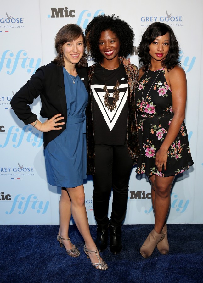 NEW YORK, NY - JUNE 18: (L-R) Camila Thorndike, Yamilee Toussaint and Monique Coleman attend GREY GOOSE Vodka Hosts The Inaugural Mic50 Awards at Marquee on June 18, 2015 in New York City.  (Photo by Neilson Barnard/Getty Images for Grey Goose)
