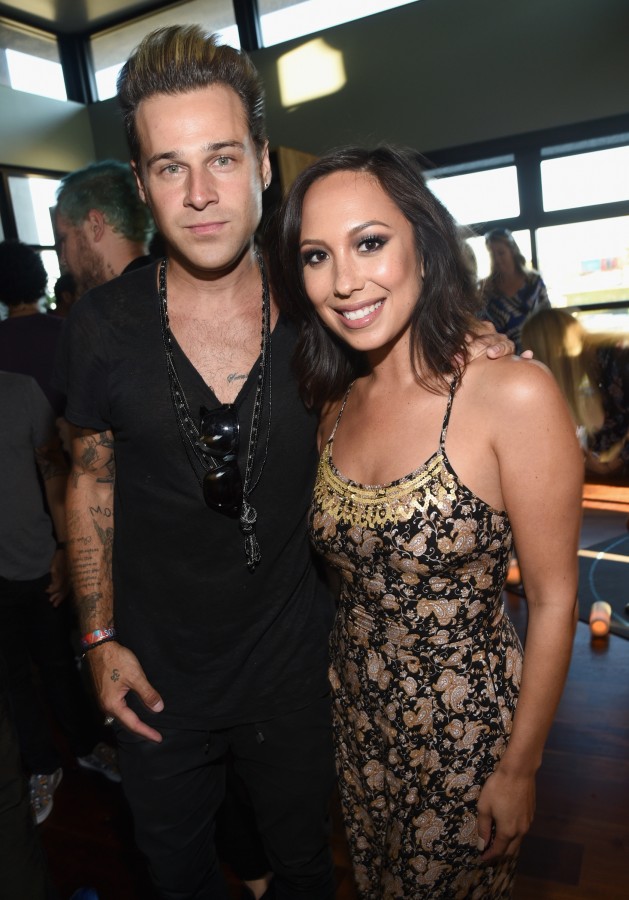 LOS ANGELES, CA - JULY 22: Musician Ryan Cabrera (L) and dancer/tv personality Cheryl Burke attend the Wanderlust Hollywood Grand Opening on July 22, 2015 in Los Angeles, California.  (Photo by Michael Buckner/Getty Images for EFG)