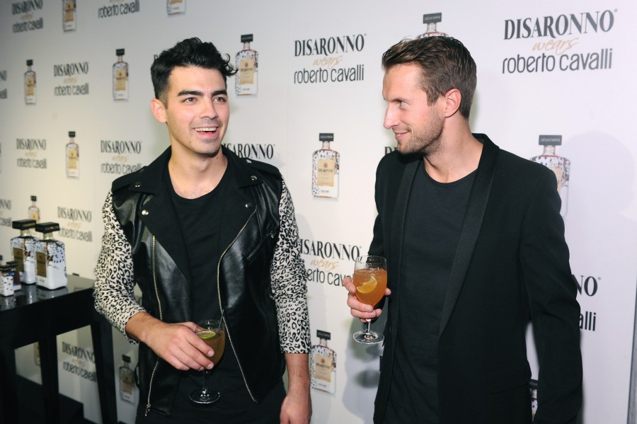 NEW YORK, NY - OCTOBER 15: Singer Joe Jonas and DJ Brendan Fallis attend the Disaronno Wears Cavalli global launch event on October 15, 2015 at Milk Studios in New York City. (Photo by Craig Barritt/Getty Images for Disaronno)