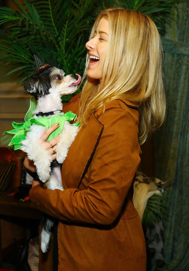 NEW YORK, NY - OCTOBER 24: TV personality Lo Bosworth poses with dog Tinkerbelle at Claire's Halloween Bash at the Soho Grand Hotel on October 24, 2015 in New York City. (Photo by Astrid Stawiarz/Getty Images for Claire's)