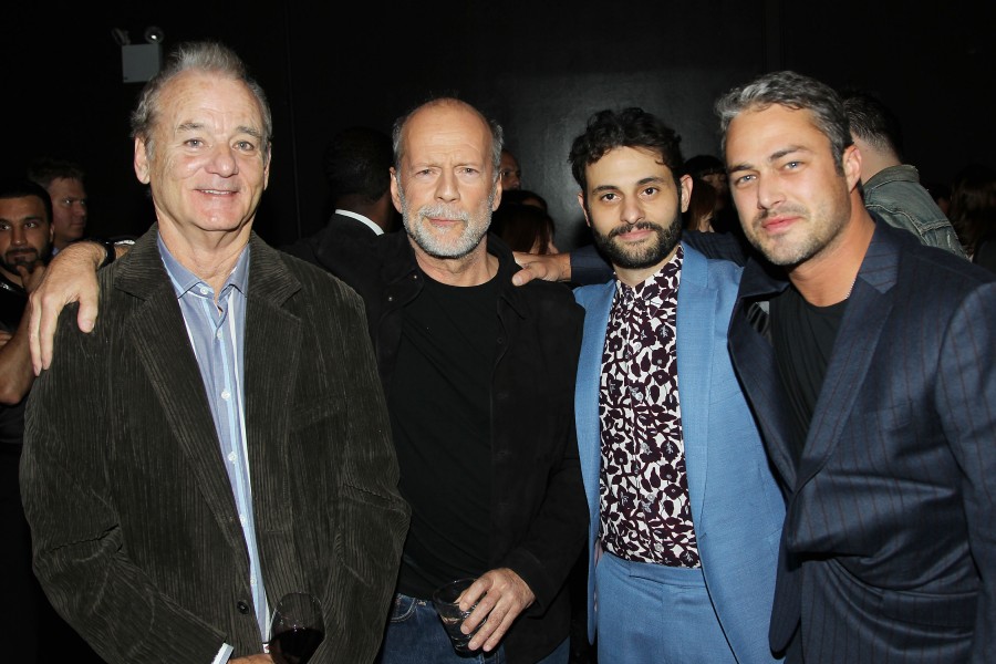- New York, NY - 10/19/15 - The New York Premiere of Open Road Films' "Rock The Kasbah" presented by HUDSON New York City, a Morgans Hotel & Belvedere Vodka - After Party -PICTURED: Bill Murray, Bruce Willis, Arian Moayed, Taylor Kinney -PHOTO by: Marion Curtis/StarPix -FILENAME: MC_15_01031418.JPG -LOCATION: HUDSON New York City, a Morgans Hotel Startraks Photo New York, NY For licensing please call 212-414-9464 or email sales@startraksphoto.com Image may not be published in any way that is or might be deemed defamatory, libelous, pornographic, or obscene. Please consult our sales department for any clarification or question you may have. Startraks Photo reserves the right to pursue unauthorized users of this image. If you violate our intellectual property you may be liable for actual damages, loss of income, and profits you derive from the use of this image, and where appropriate, the cost of collection and/or statutory damages.