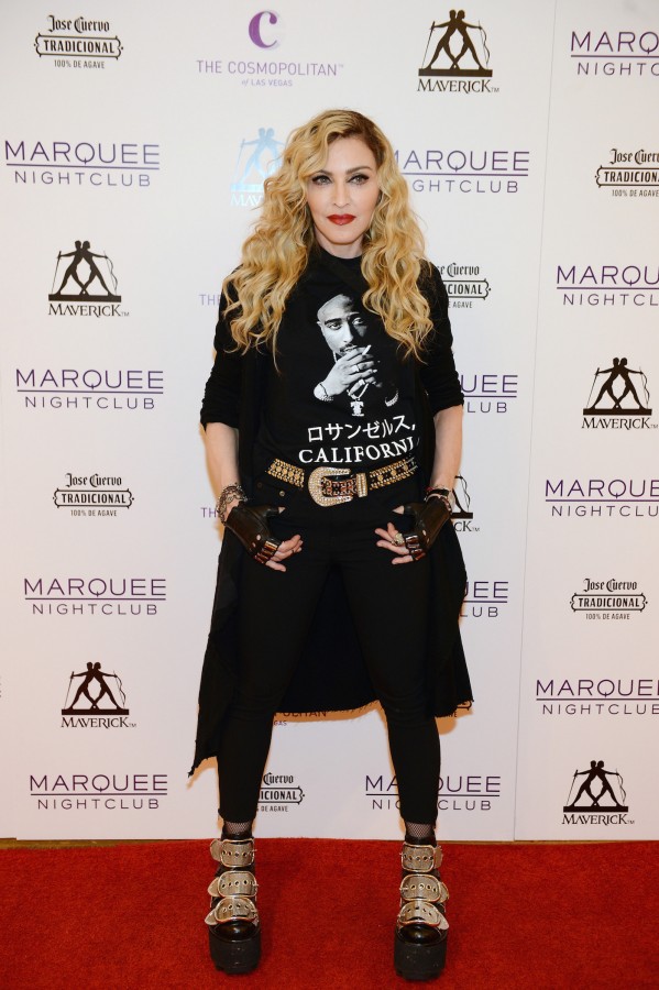 LAS VEGAS, NV - OCTOBER 25: Singer Madonna arrives at the Marquee Nightclub at The Cosmopolitan of Las Vegas to host an after party for her Rebel Heart Tour concert stop on October 25, 2015 in Las Vegas, Nevada. *** Local Caption *** Madonna