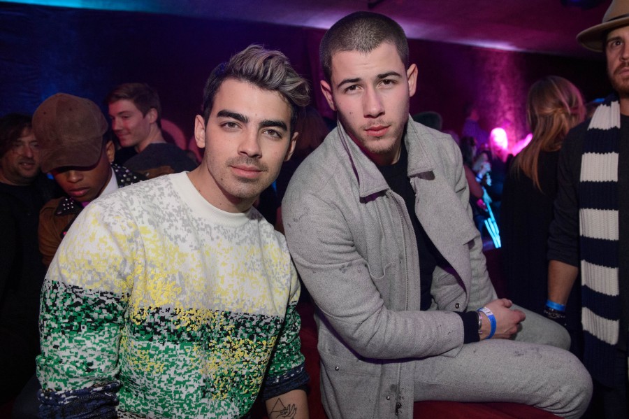Joe and Nick Jonas attend Tao Park City presented by Tequila Don Julio for the Sundance Film Festival 2016 on Friday, January 23, 2016 in Park City, UT. (Photo by Al Powers/Powers Imagery/Invision/AP)