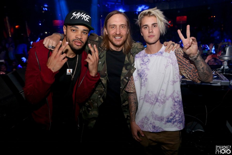 Maejor, David Guetta and Justin Bieber at XS 3.25.16 - small