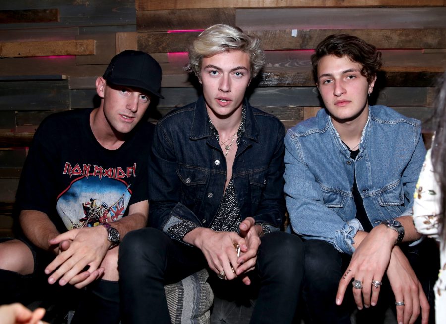 "WEST HOLLYWOOD, CA - MAY 12: Model Lucky Blue Smith (C) and guests attend NYLON Young Hollywood Party, presented by BCBGeneration at HYDE Sunset: Kitchen + Cocktails on May 12, 2016 in West Hollywood, California. (Photo by Jonathan Leibson/Getty Images for NYLON)"