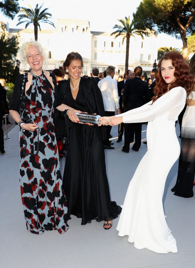 CAP D'ANTIBES, FRANCE - MAY 19: Ellen von Unwerth (L) and guests attend the amfAR's 23rd Cinema Against AIDS Gala at Hotel du Cap-Eden-Roc on May 19, 2016 in Cap d'Antibes, France. (Photo by Mike Marsland/WireImage)