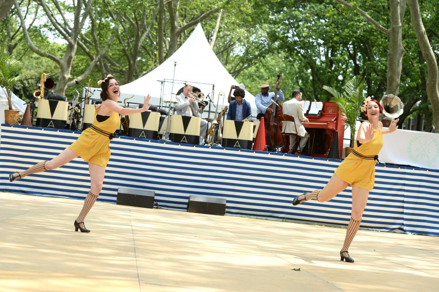 NEW YORK, NY - JUNE 11: The Minsky Sisters perform at the 11th Annual Jazz Age Lawn Party Sponsored By St-Germain at Governors Island on June 11, 2016 in New York City. (Photo by Andrew Toth/Getty Images for St-Germain)