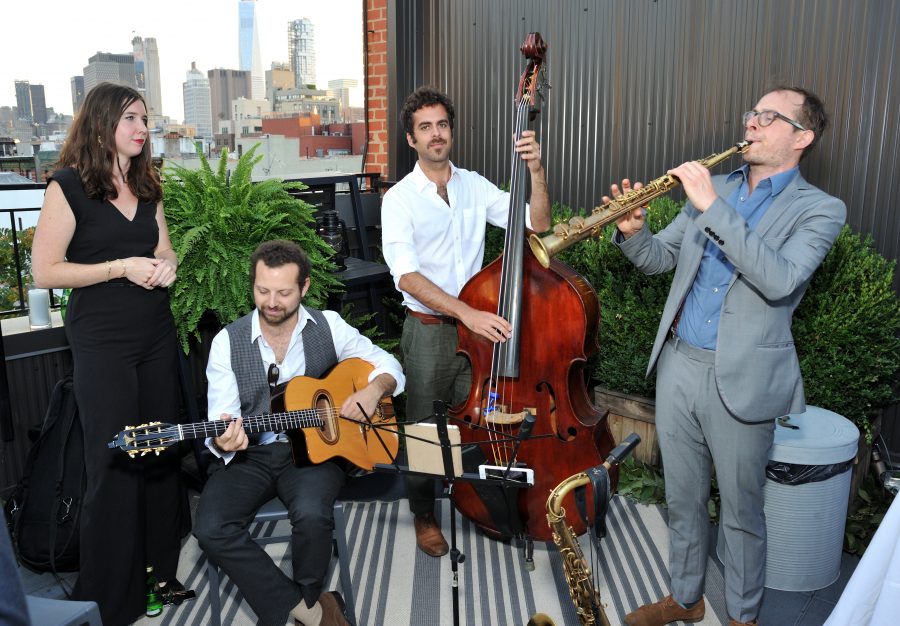 Sweet Megg and the Wayfarers perform at the Summer Sunset Dinner benefitting the Lonely Whale Foundation in New York, NY on July 20, 2016. (Photo by Stephen Smith)