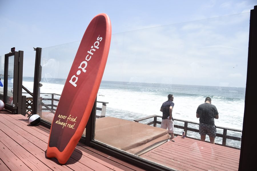 The Popchips surfboard at the Kia Beach House Fourth of July Weekend Kickoff presented by American Supply Company on Friday, July 1, 2016 in Malibu, Calif. (Photo by Dan Steinberg/Invision for Talent Resources/AP Images)