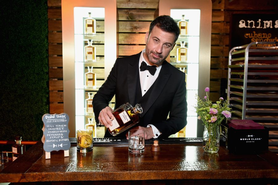 WEST HOLLYWOOD, CA - SEPTEMBER 18: Jimmy Kimmel enjoys The Hilhaven Lodge Whiskey at his post-show party at The Lot on September 18, 2016 in West Hollywood, California. (Photo by Michael Kovac/Getty Images for Diageo) *** Local Caption *** Jimmy Kimmel
