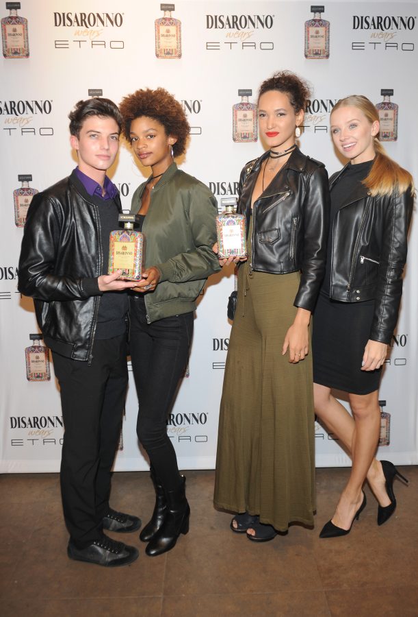 NEW YORK, NY - OCTOBER 13: Model Theresa Heyes (2nd L) and guests attend DISARONNO Wears ETRO Launch Event at ETRO in Soho October 13, 2016 in New York City. (Photo by Brad Barket/Getty Images for Disarrono)