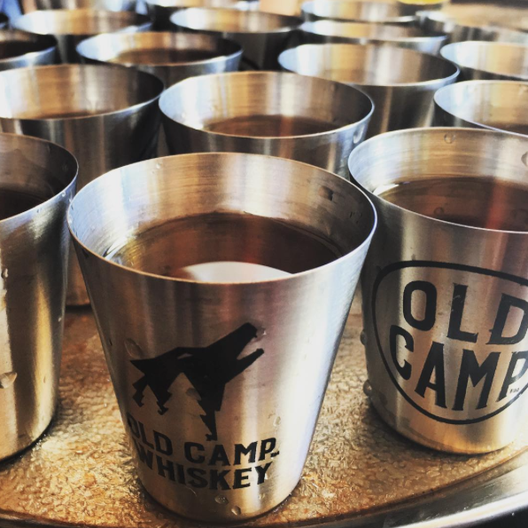 Old Camp Peach Pecan Whiskey Shots
