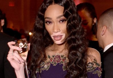 NEW YORK, NEW YORK - FEBRUARY 06: Winnie Harlow attends the amfAR Gala New York 2019 at Cipriani Wall Street on February 06, 2019 in New York City. (Photo by Bryan Bedder/Getty Images for Perrier-Jouët and Absolut Elyx)